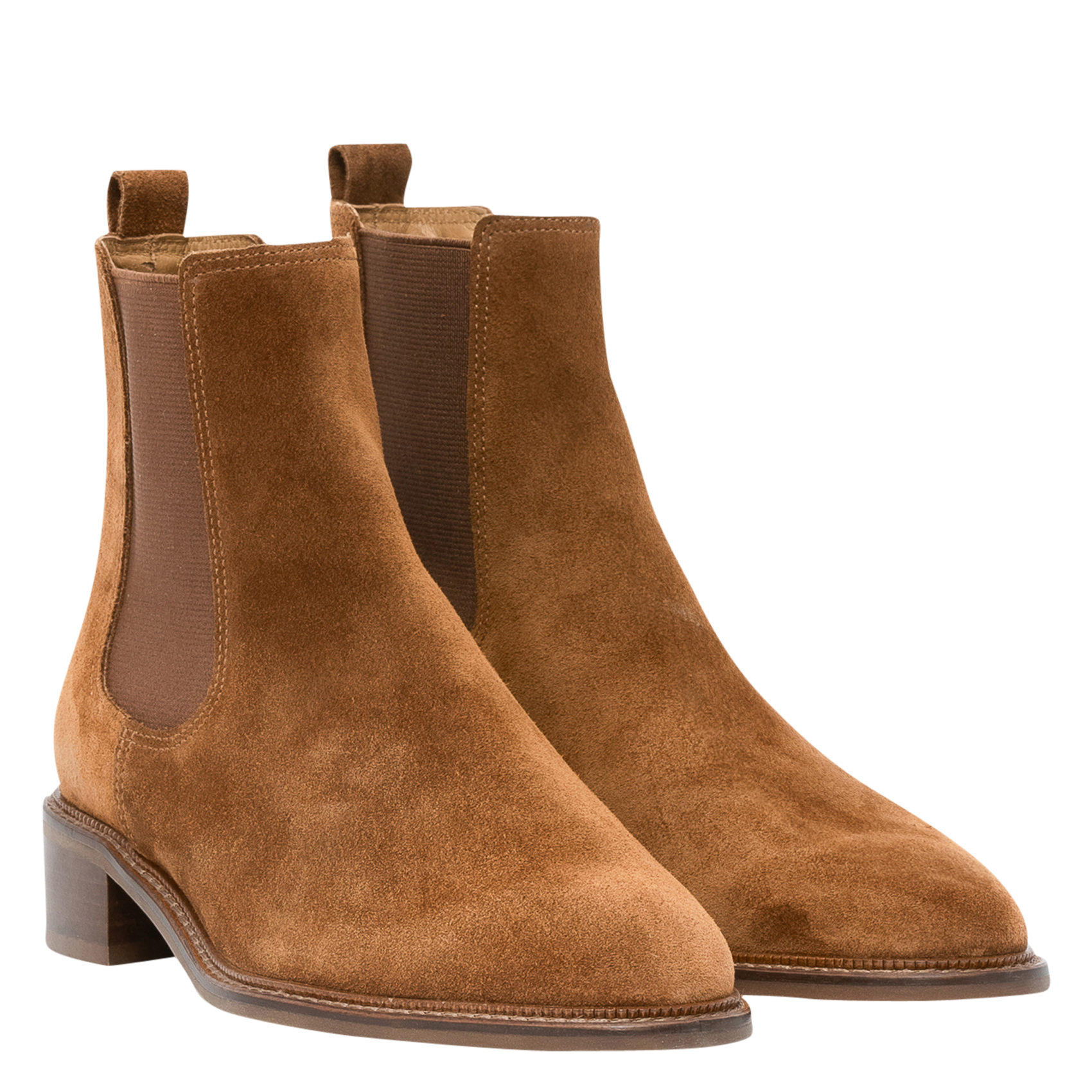 Suède enkellaarzen BOCAGE Brown