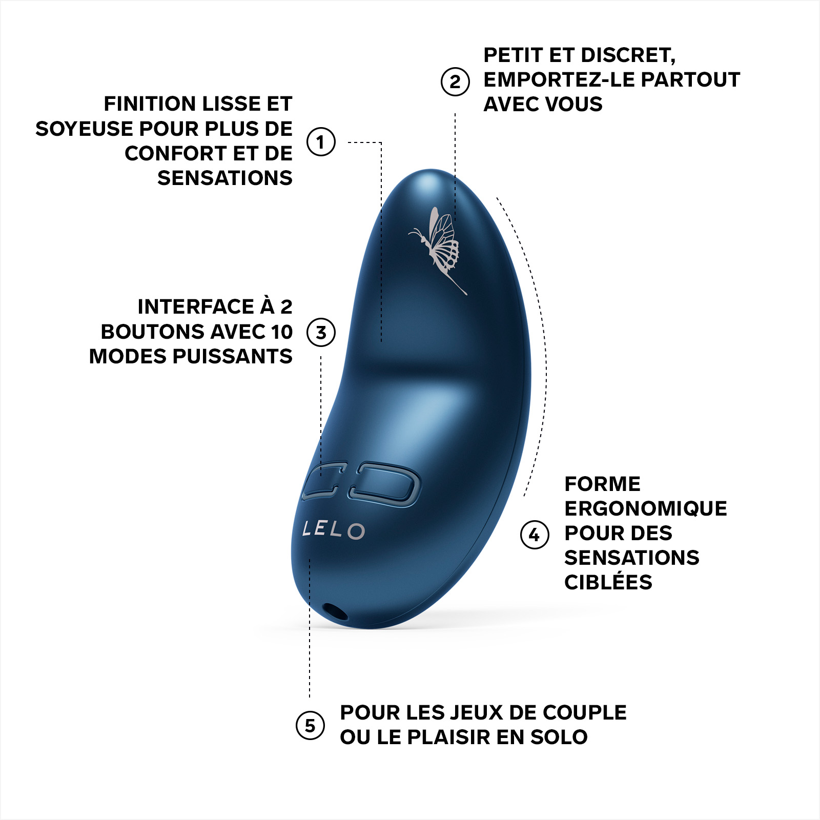 Silent clitoral stimulator LELO Bleu
