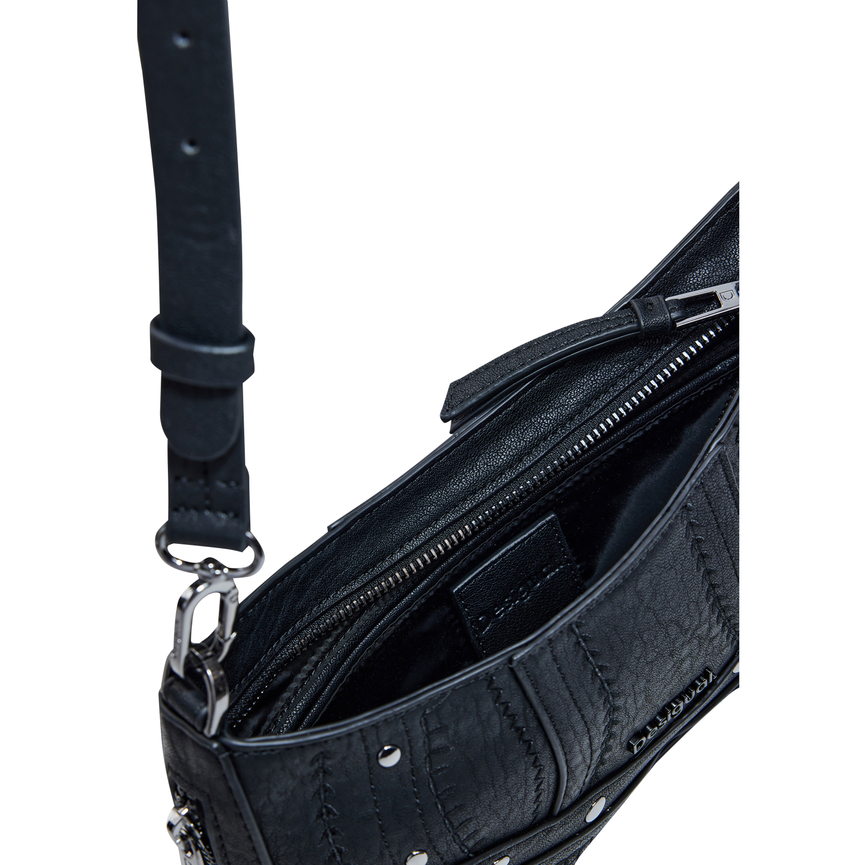 Sac bandoulière à détails cloutés DESIGUAL Noir