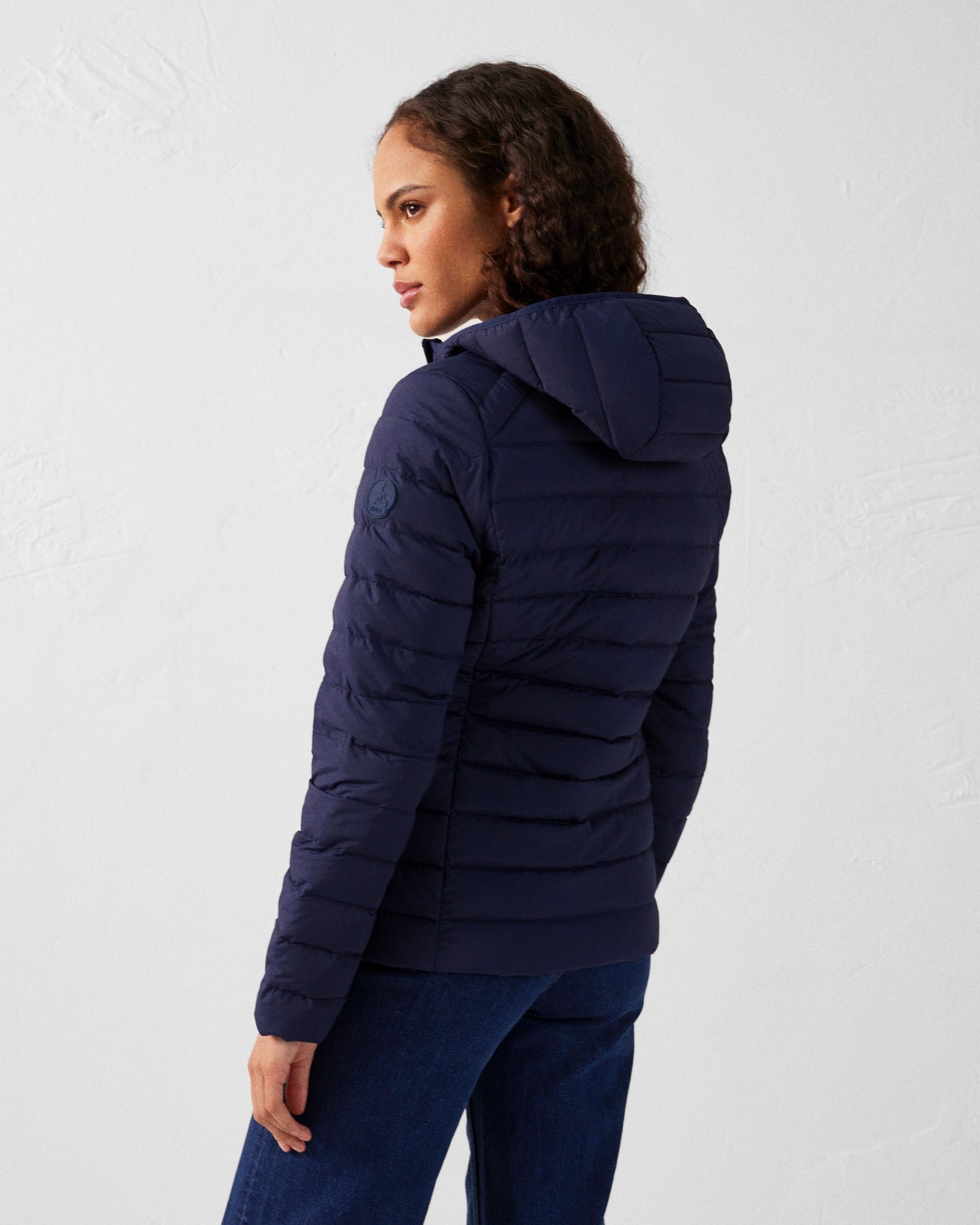Lightweight stretch hooded puffer jacket Salma JOTT Blue