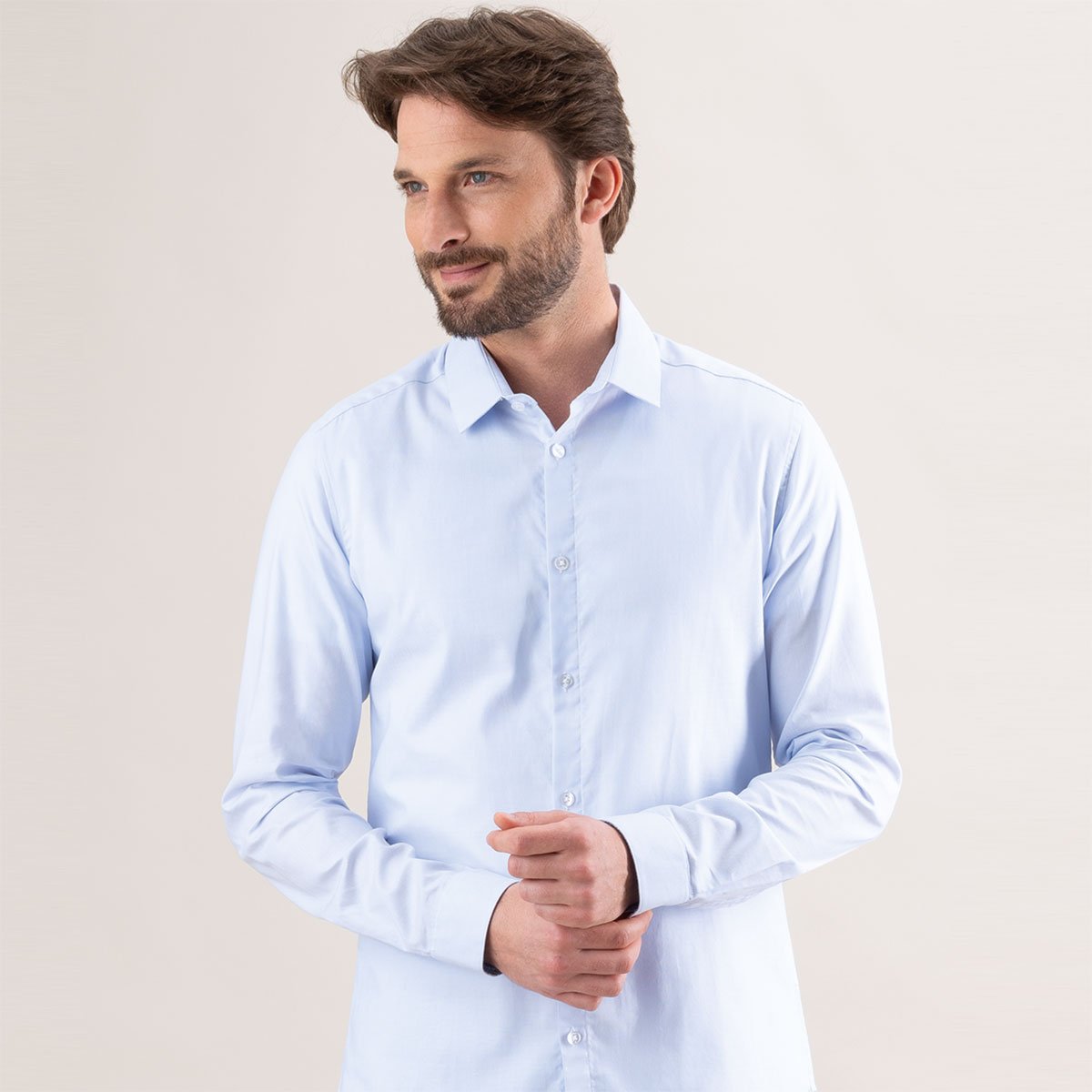 Premium pure cotton V-neck T-shirt EMINENCE White