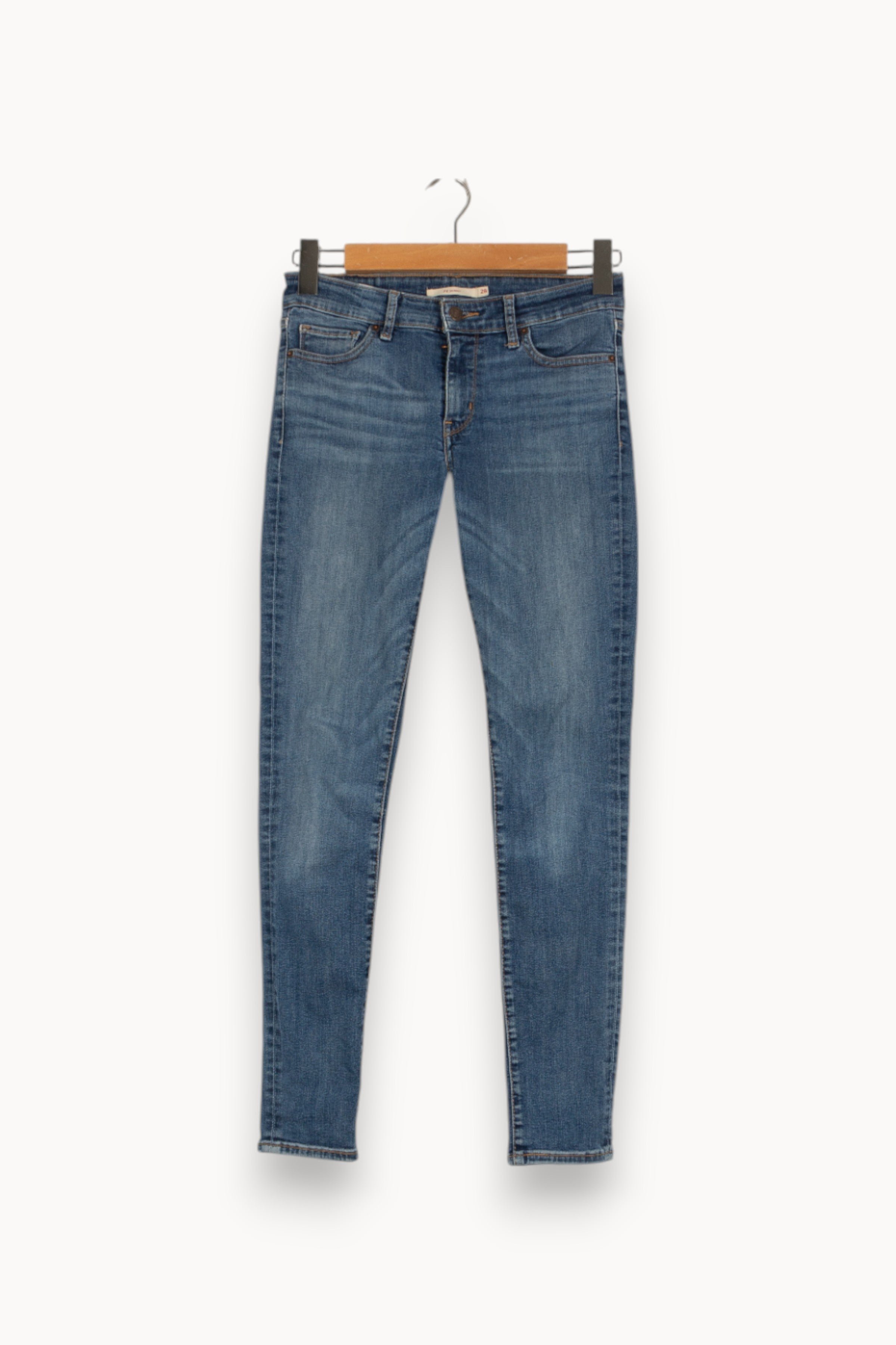 Cropped slim jeans with studs LEVI'S - Seconde main Blue