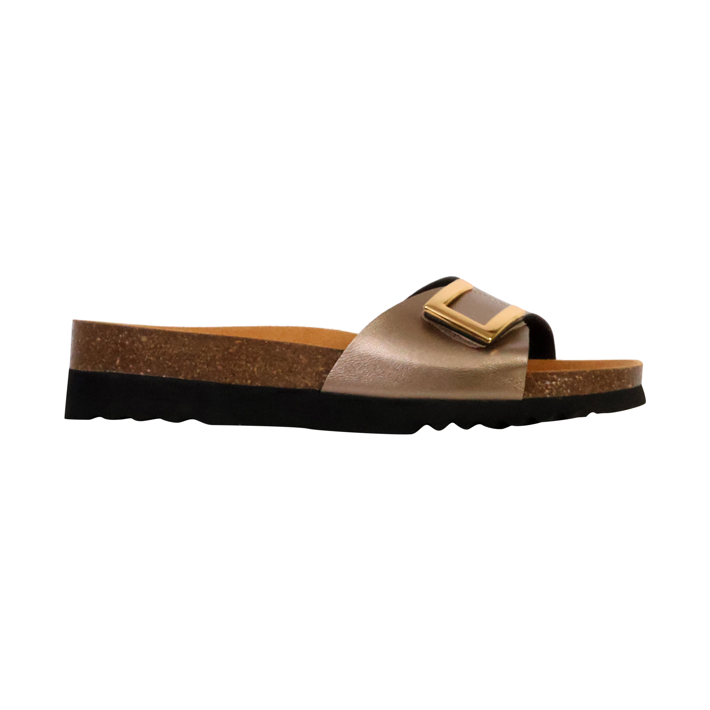 Slip-on wedge mules with Monterey straps SCHOLL Brown