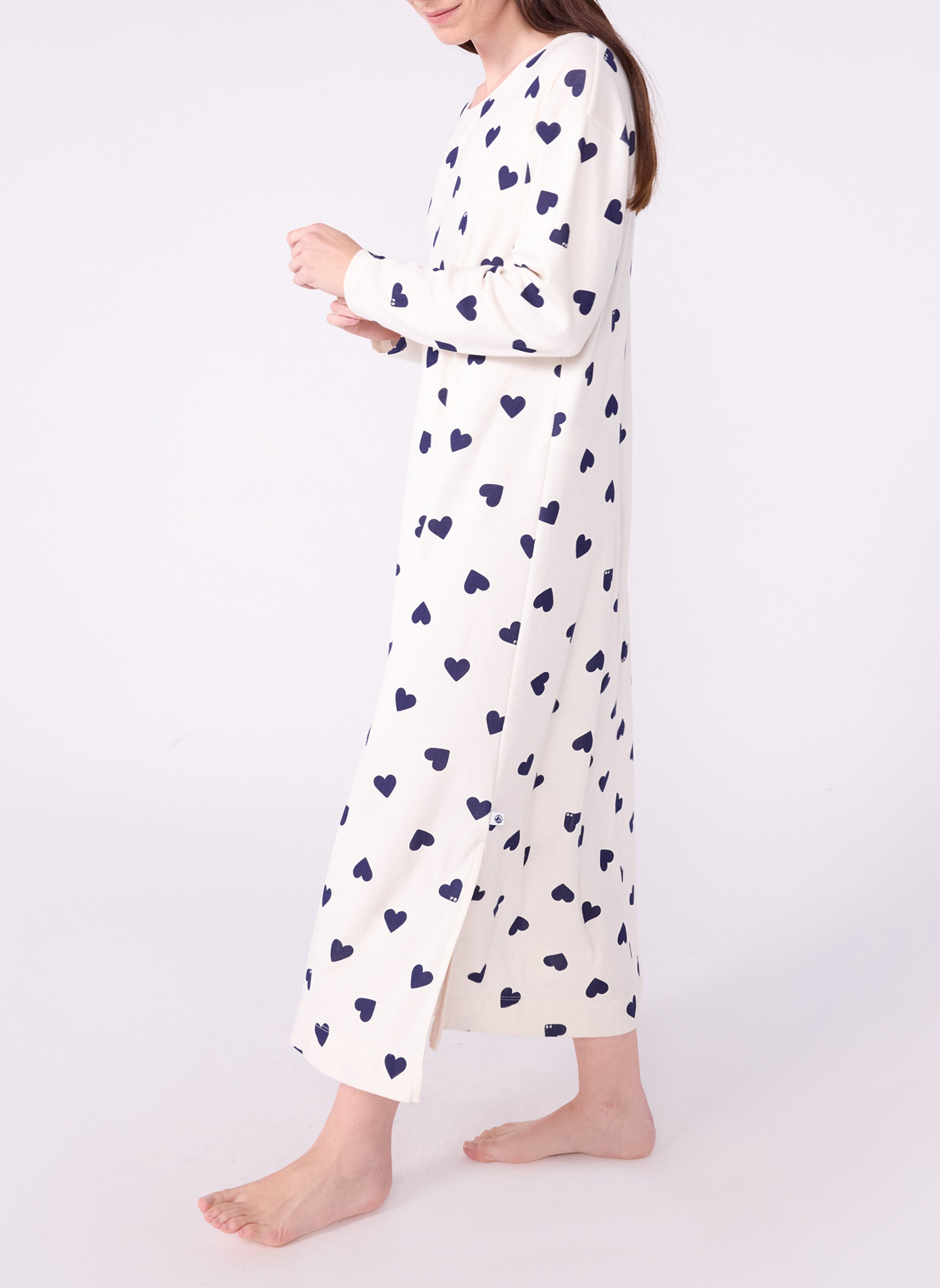 Printed cotton pajama dress PETIT BATEAU Beige