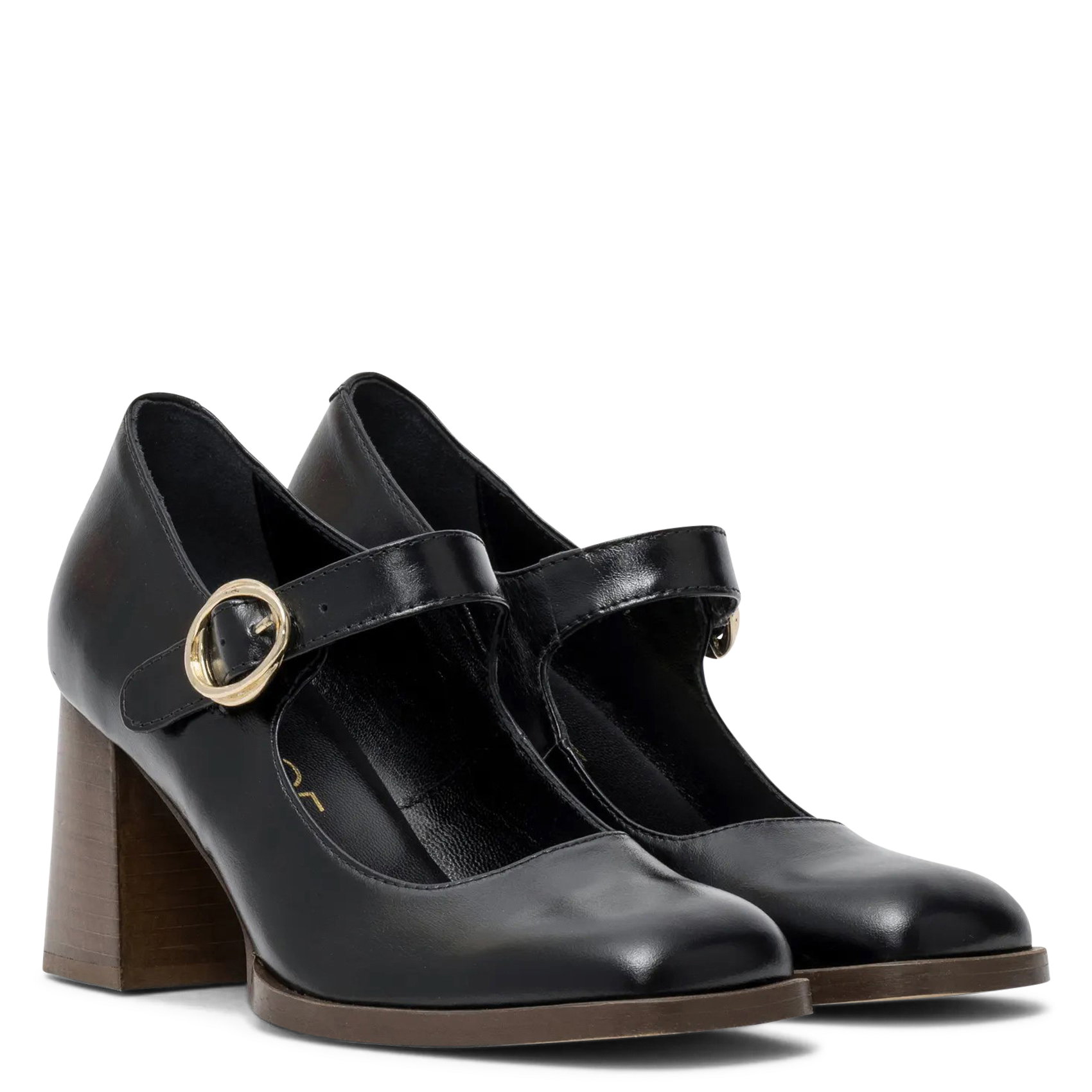 Round-toe leather pumps BOCAGE Black