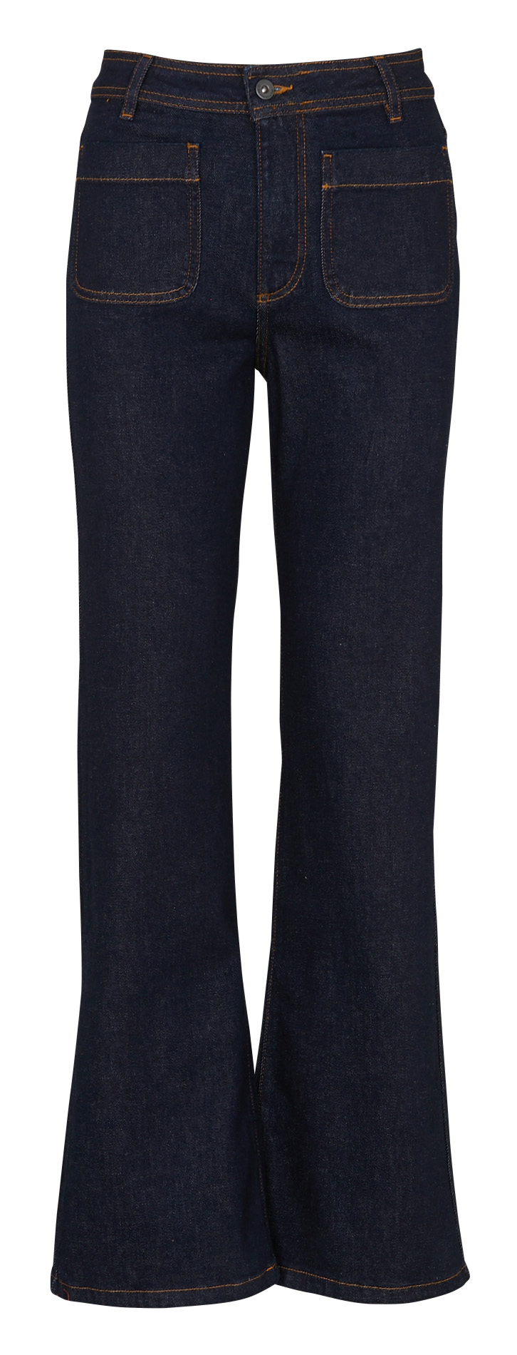 Jean bootcut en coton bio mélangé LA FEE MARABOUTEE Bleu