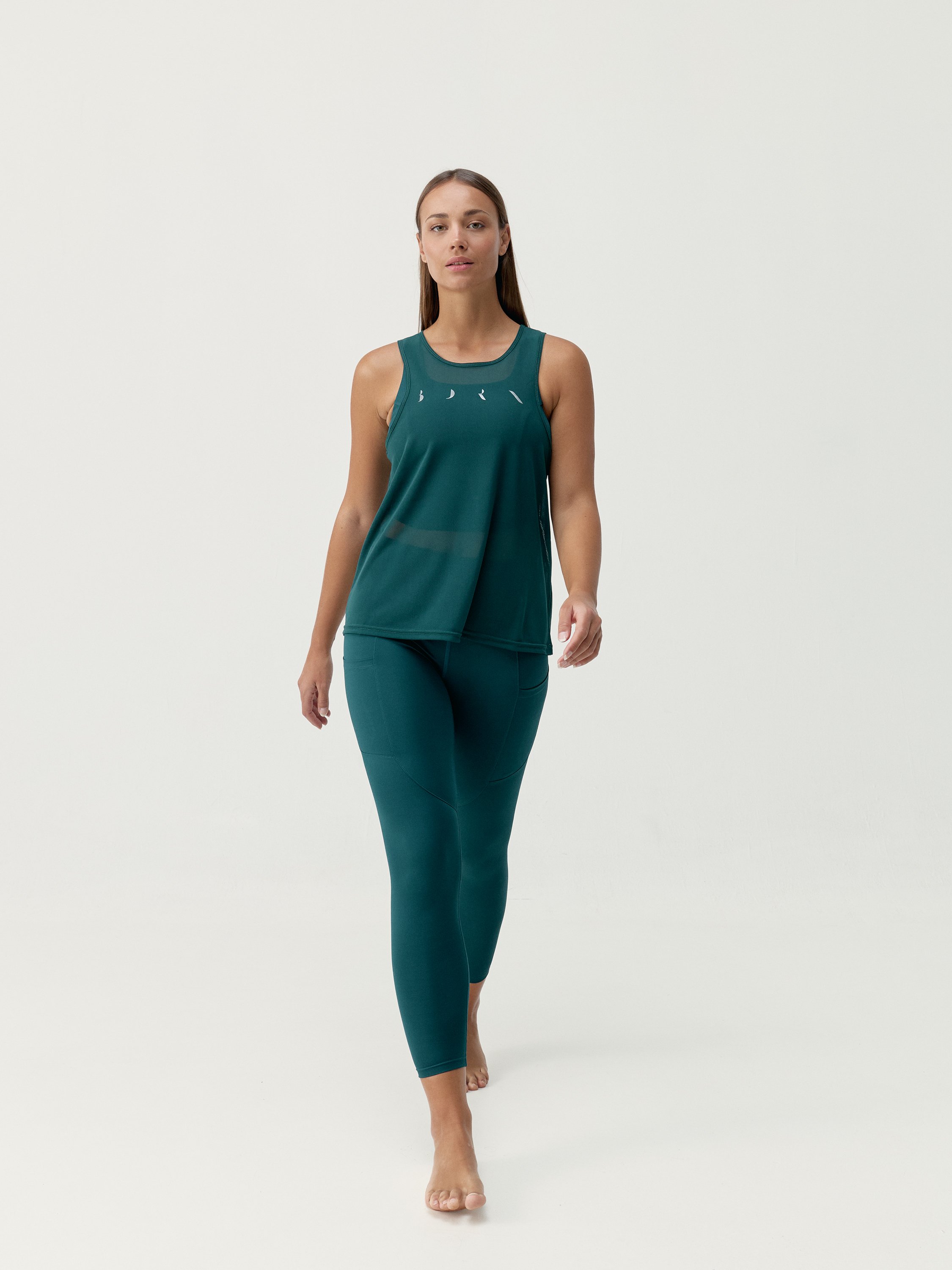 Transparent tank top BORN LIVING YOGA Green