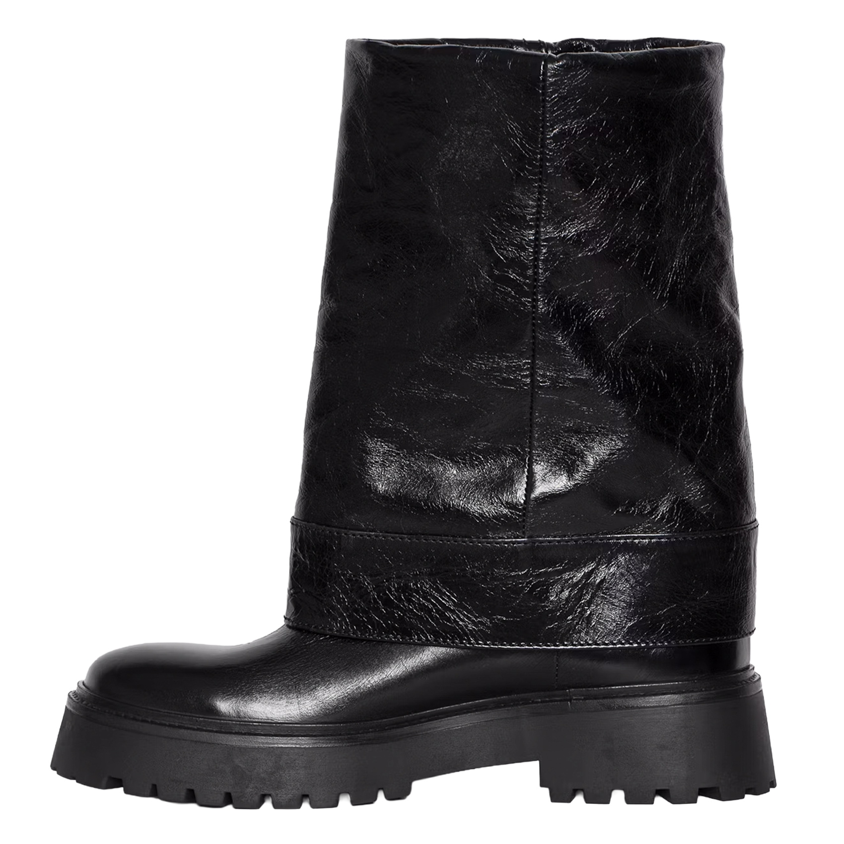 Vintage effect leather pants effect boots ZADIG&VOLTAIRE Black