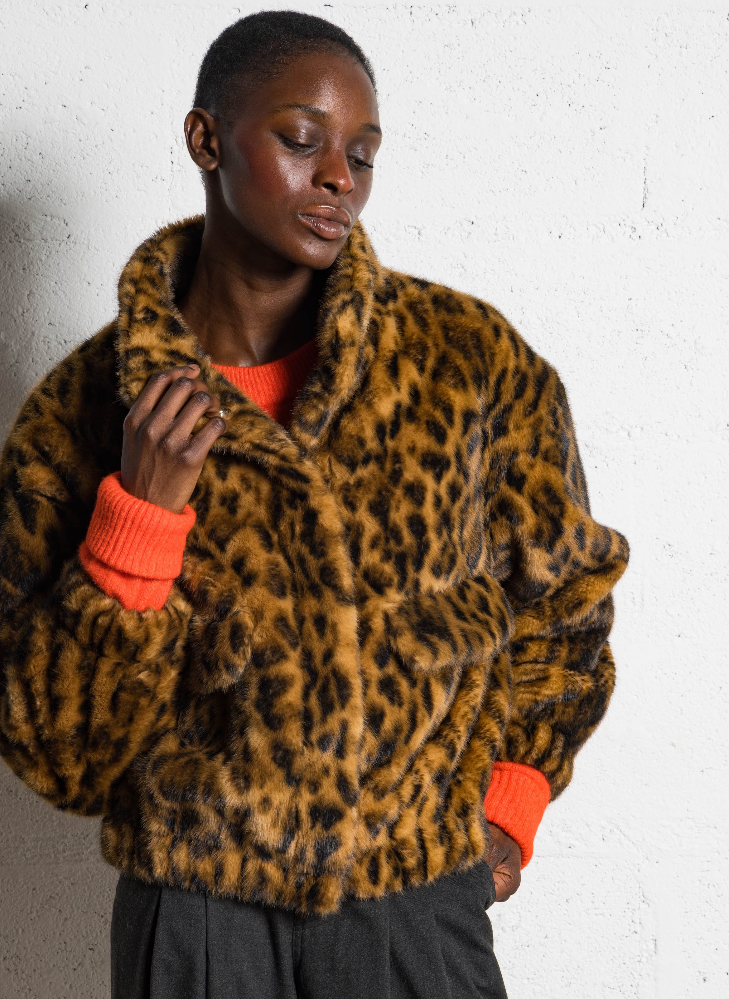 Oversized jasje met opstaande kraag BELLEROSE Grijs