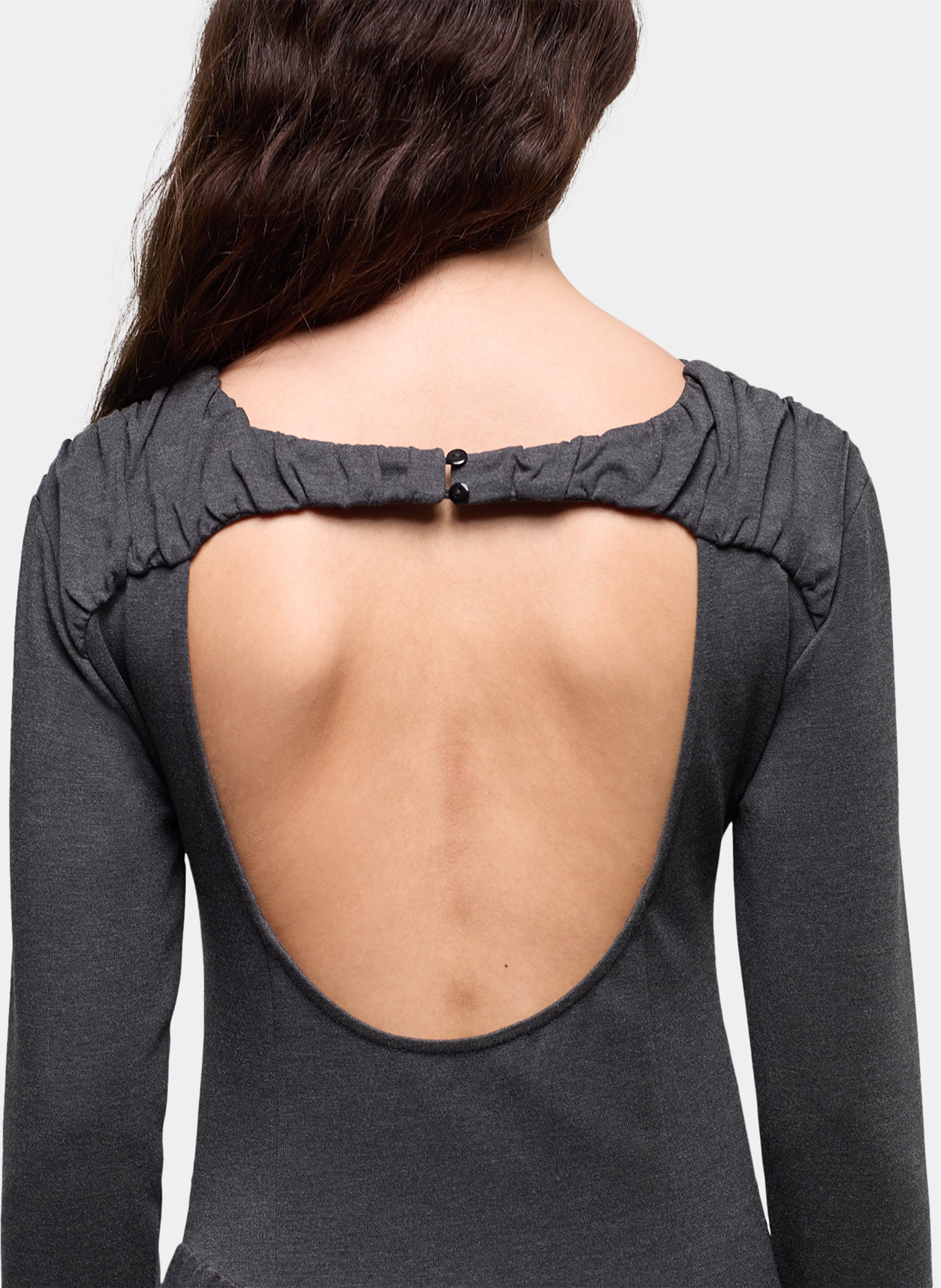 Long boat-neck dress LAAGAM Silver