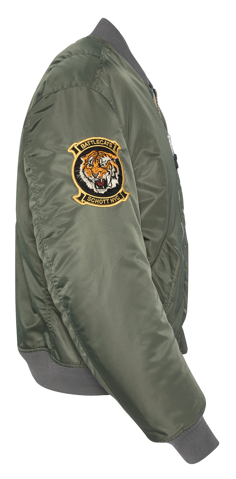 Blouson oversize col teddy SCHOTT Vert