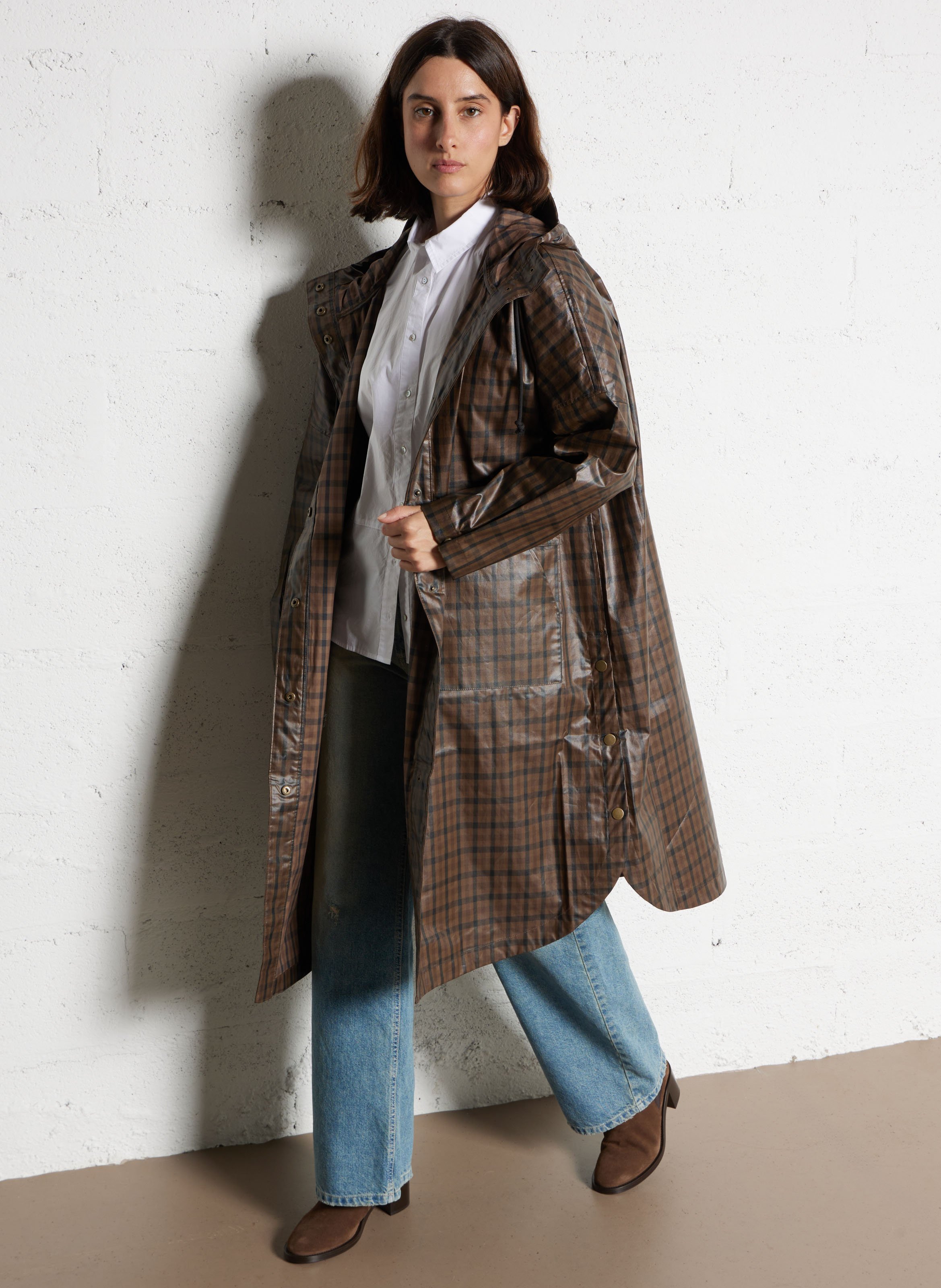 Bottines à talons en cuir RIVECOUR Marron