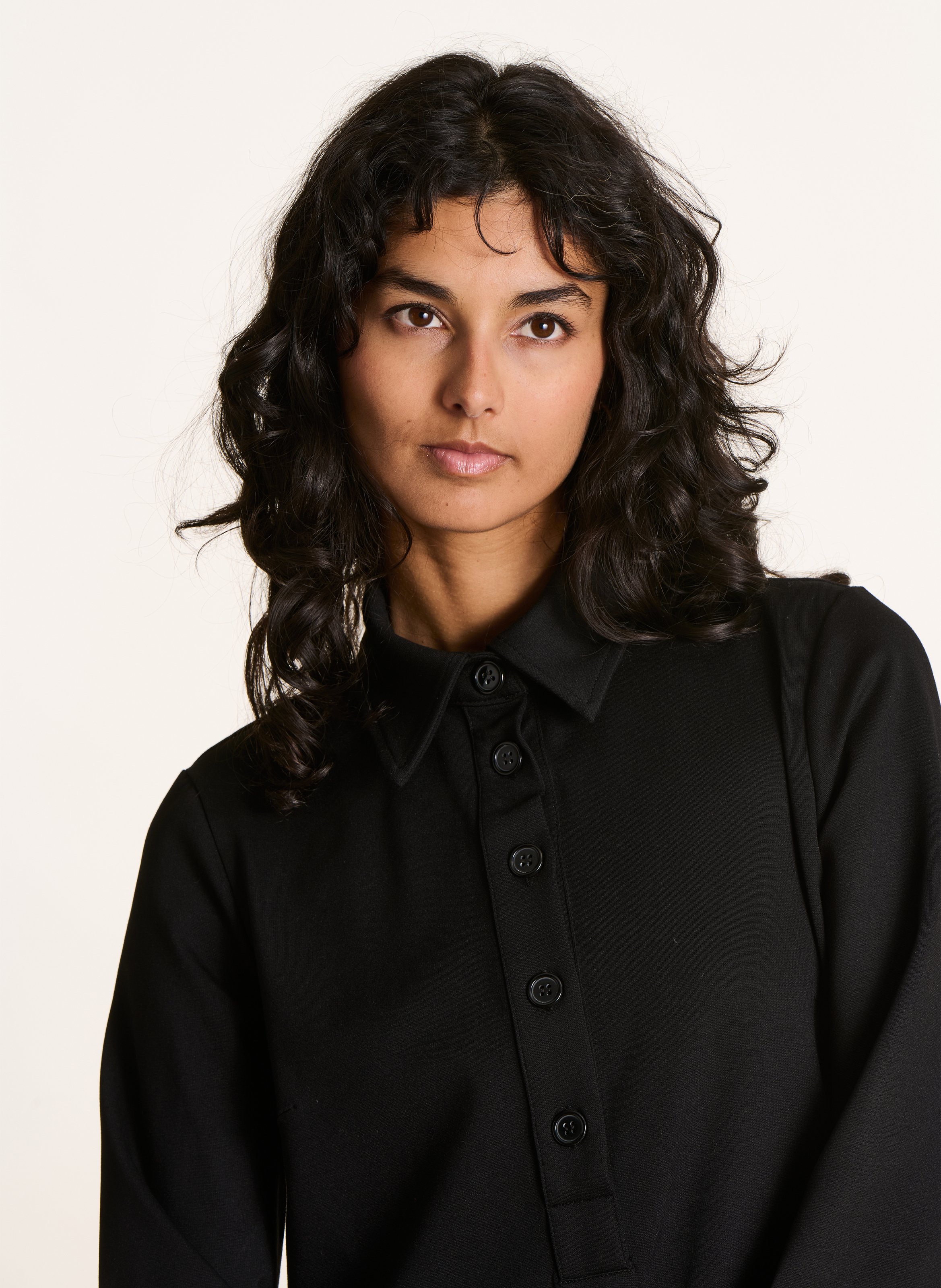 Robe courte col classique LA FEE MARABOUTEE Black