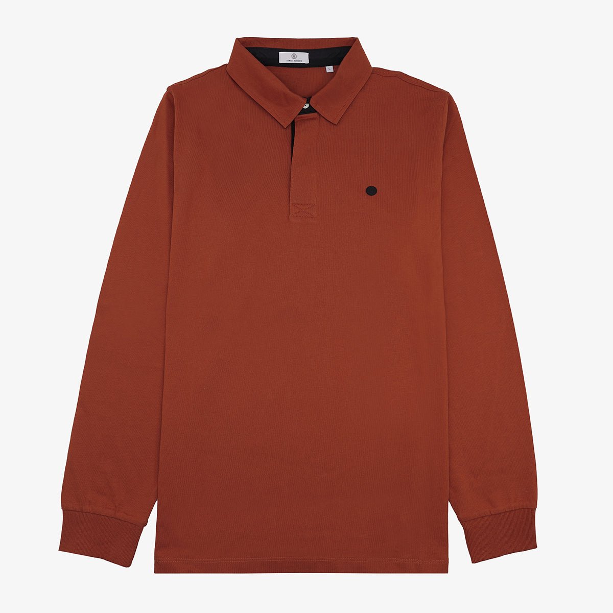 Embroidered long-sleeve rugby jersey SERGE BLANCO Orange