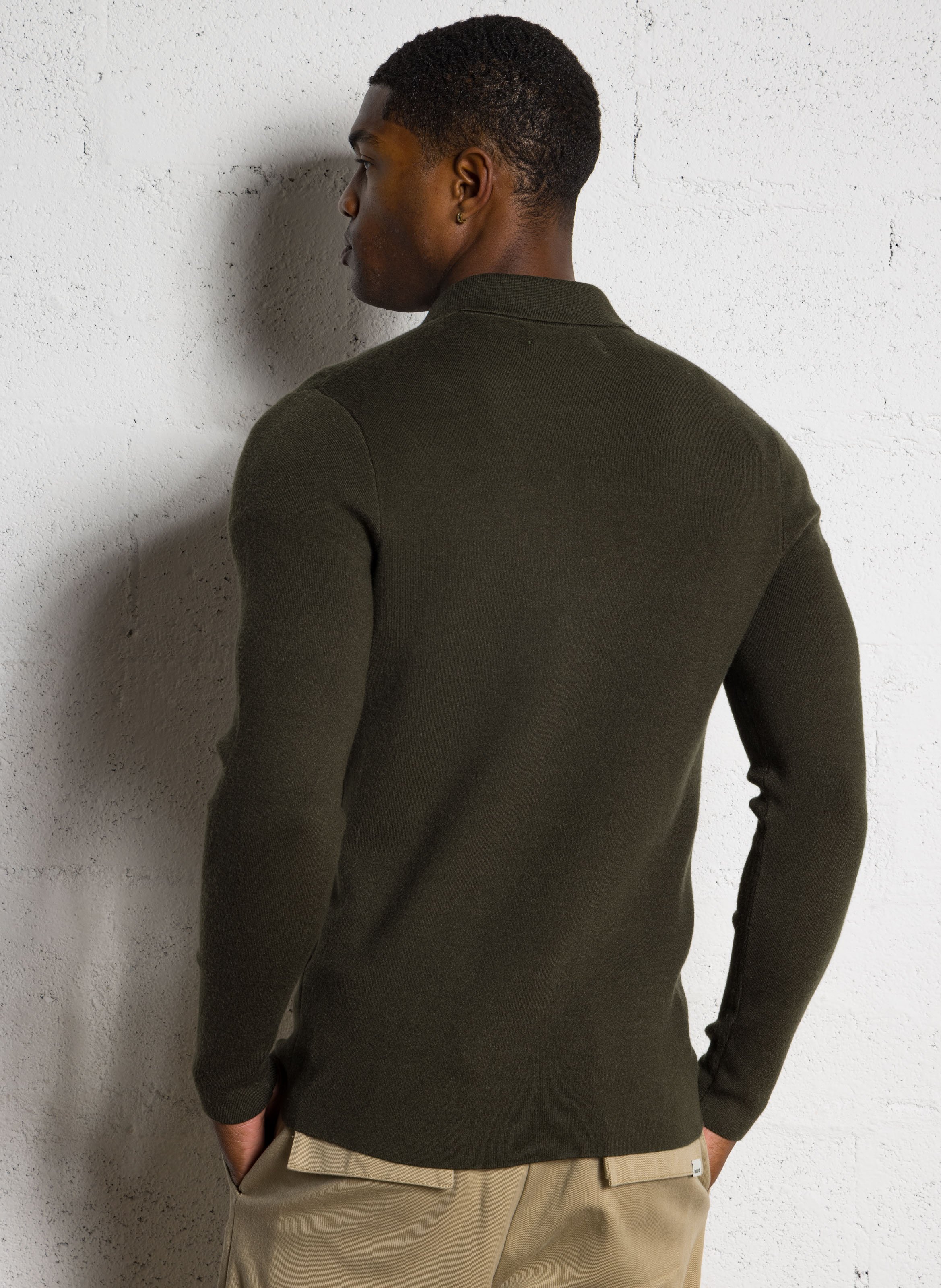 Sweat col classique  SAMSOE SAMSOE Kaki