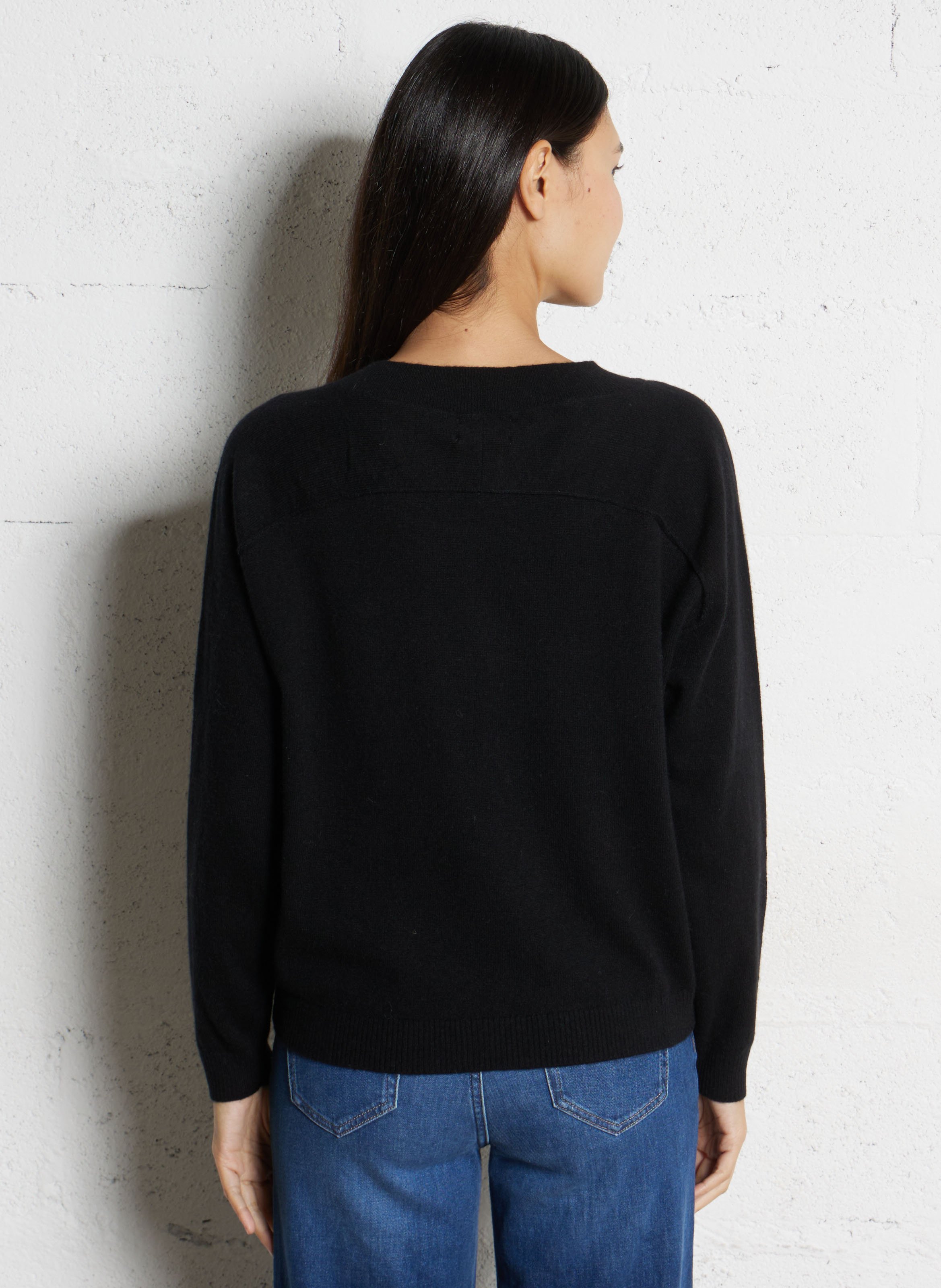 Pull oversize en cachemire MAISON 123 Noir