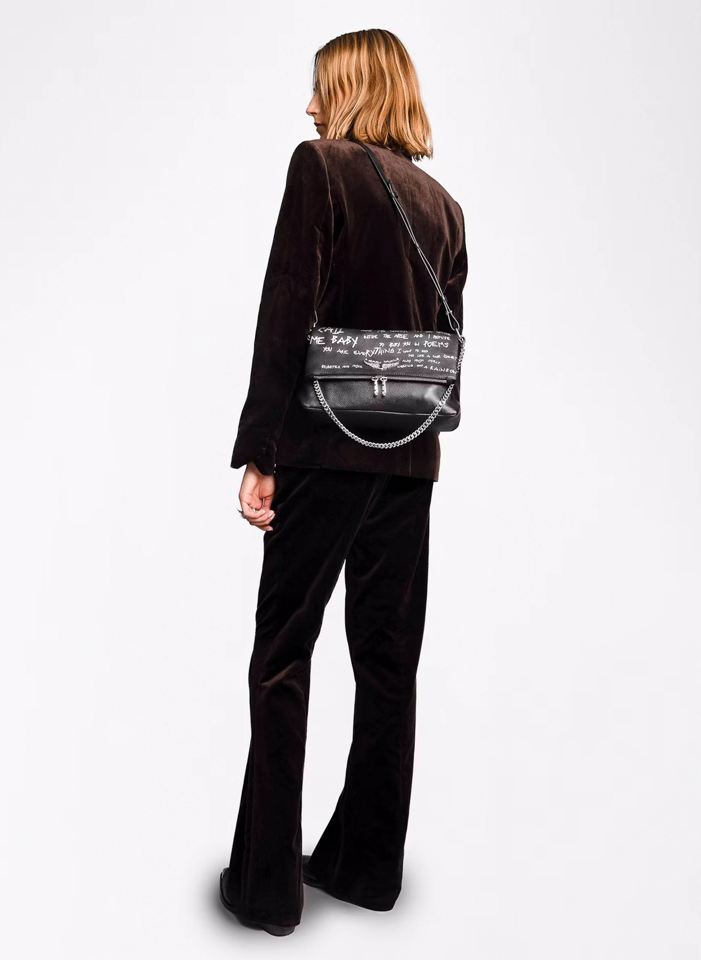 Leather clutch bag ZADIG&VOLTAIRE Black