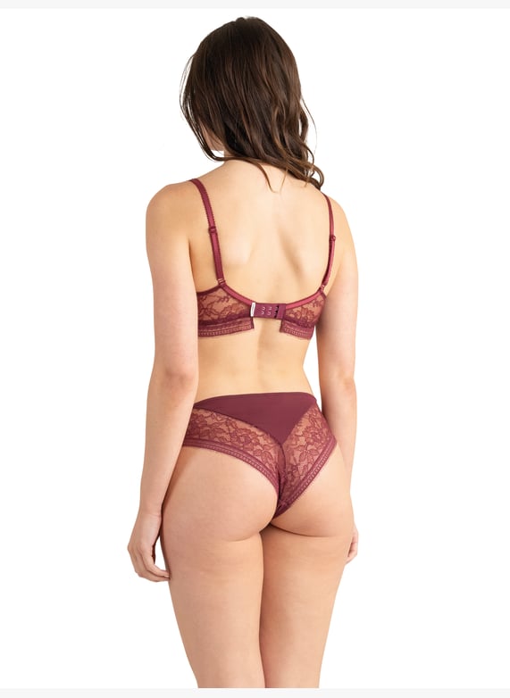 A Fleur De Toi demi-cup bra | Red by PASSIONATA A Fleur De Toi demi-cup bra Red