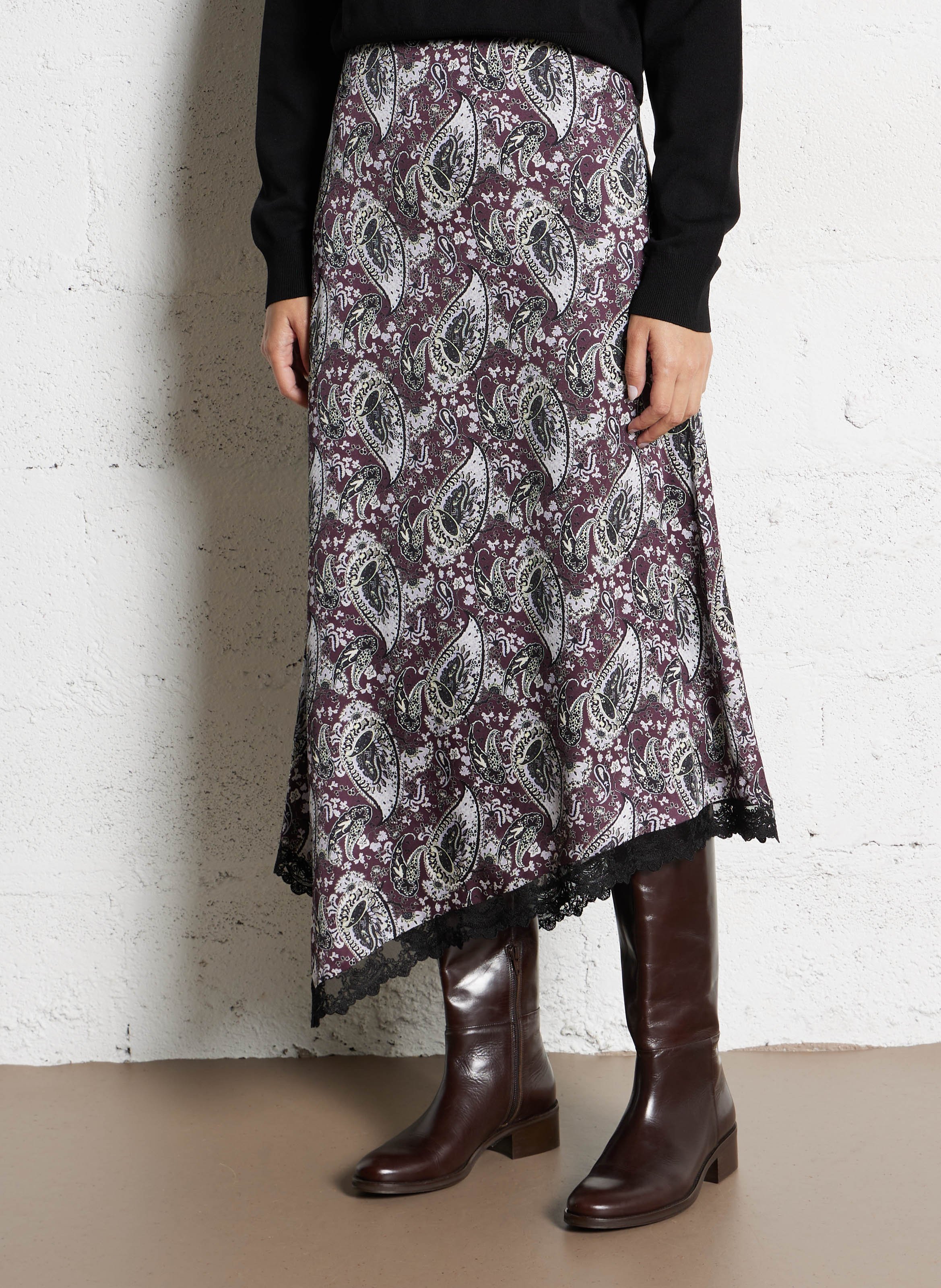 Halflange jurk met print IKKS Violet