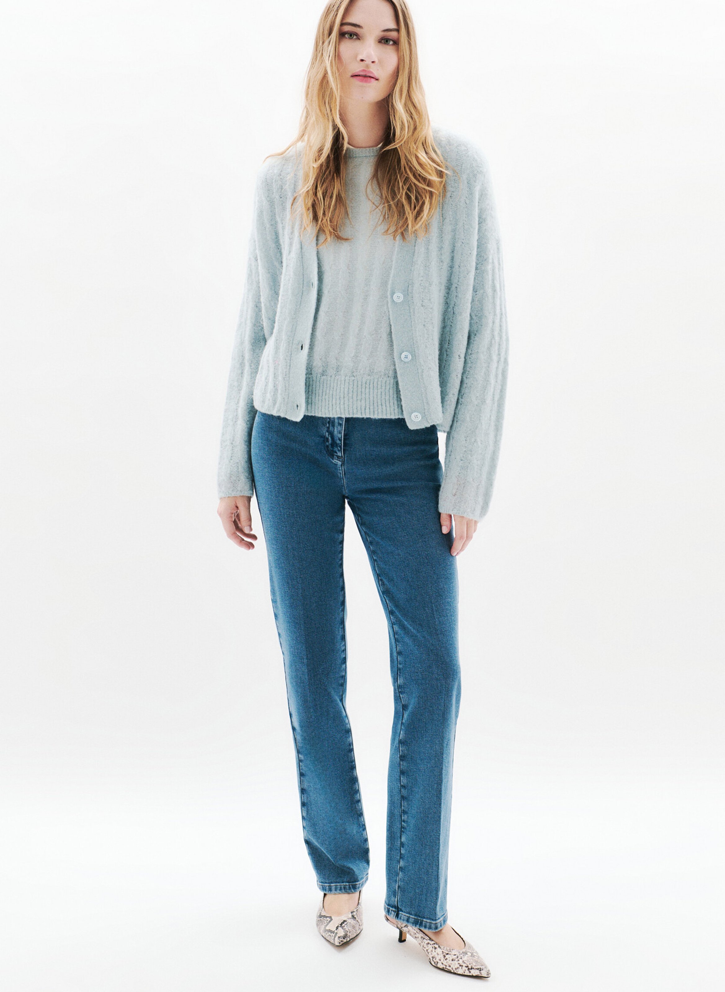 Gilet col v CAROLL Bleu