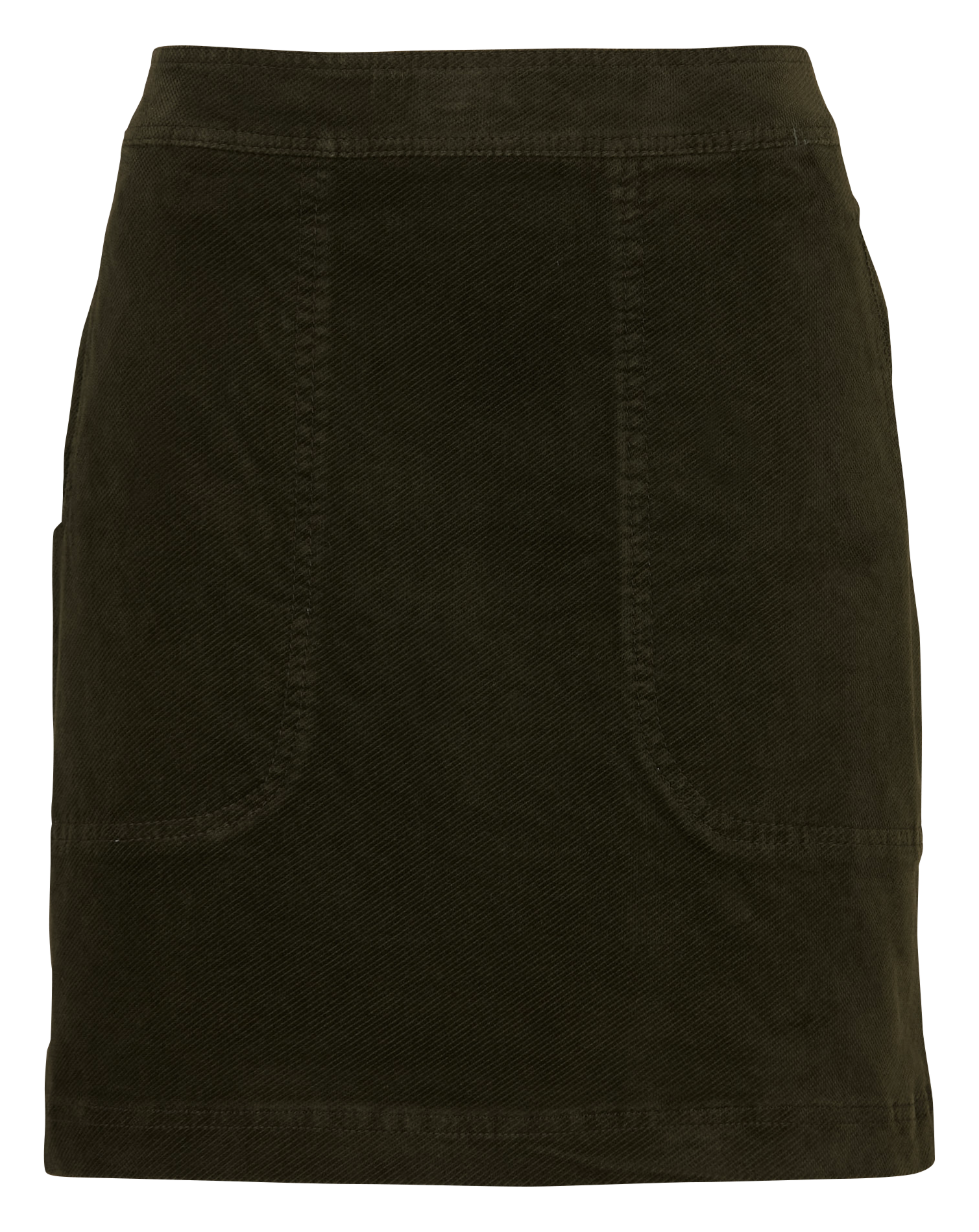 Jupe courte droite en coton mélangé BENSIMON Kaki