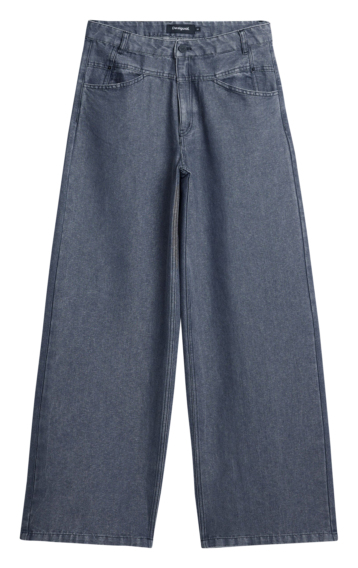 Jean large en coton mélangé DESIGUAL Noir