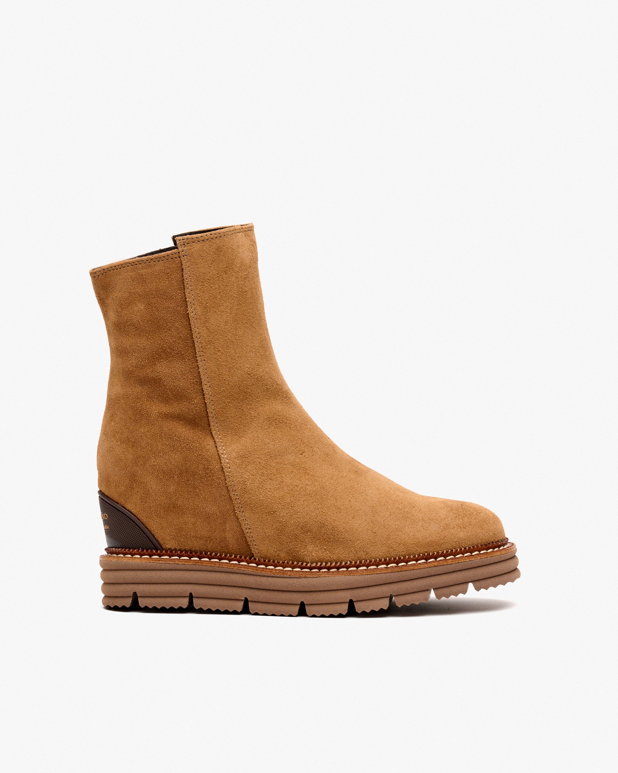 Brown suede ankle boots with inner wedge sole PEDRO MIRALLES Brown