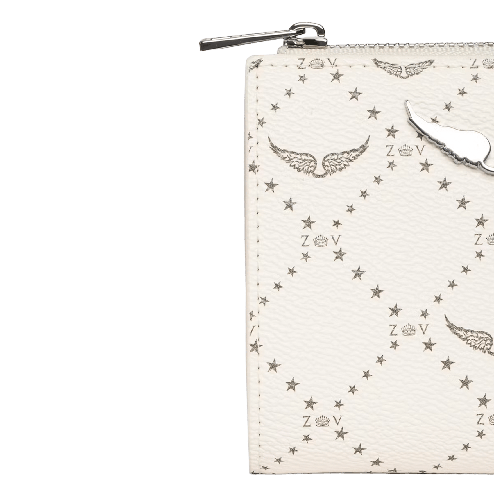 Portefeuille imprimé zippé ZADIG&VOLTAIRE White