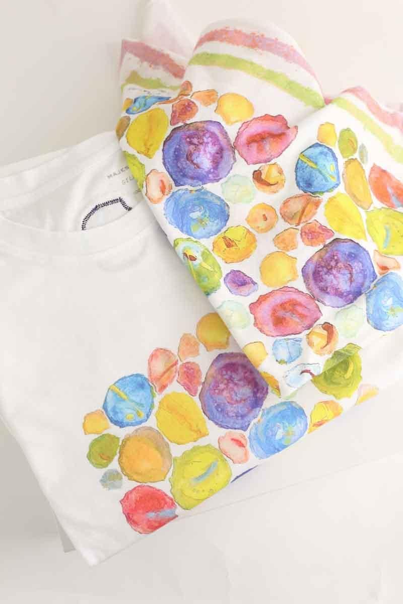 T-shirt with matching scarf MAJESTIC FILATURES - SECONDE MAIN White