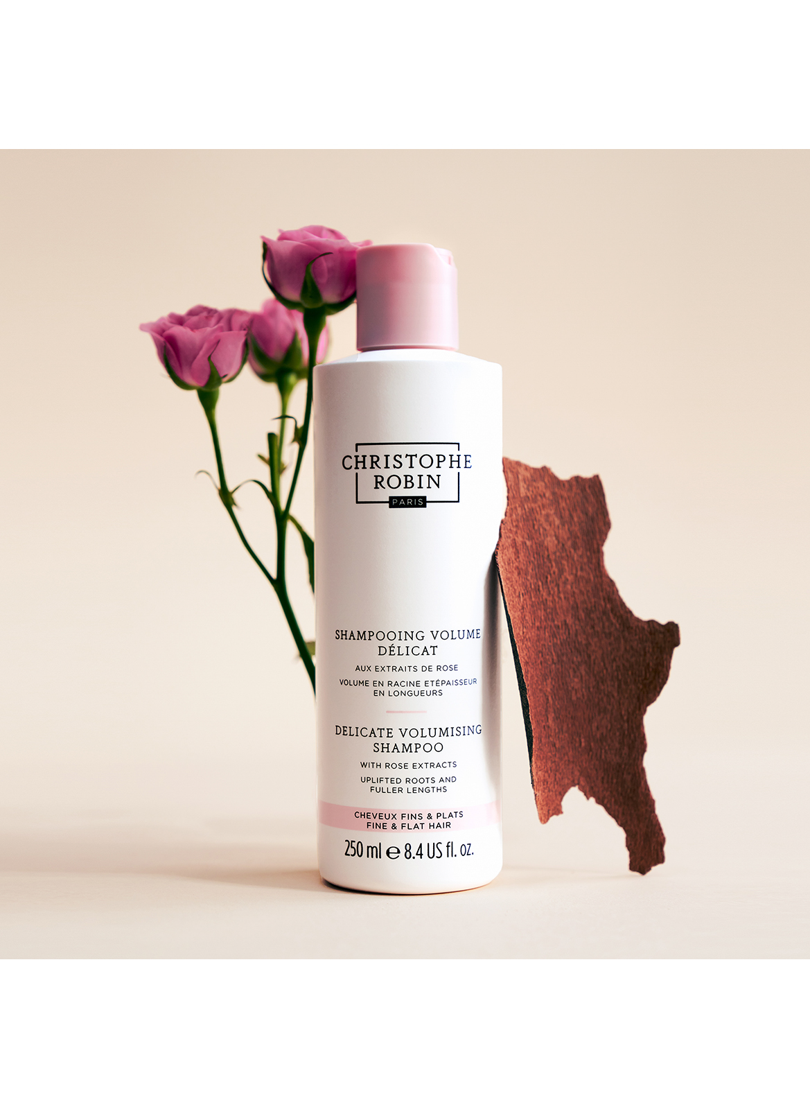 Cleansing Volumising Shampoo - Volumenshampoo mit Rosenextrakten CHRISTOPHE ROBIN No color