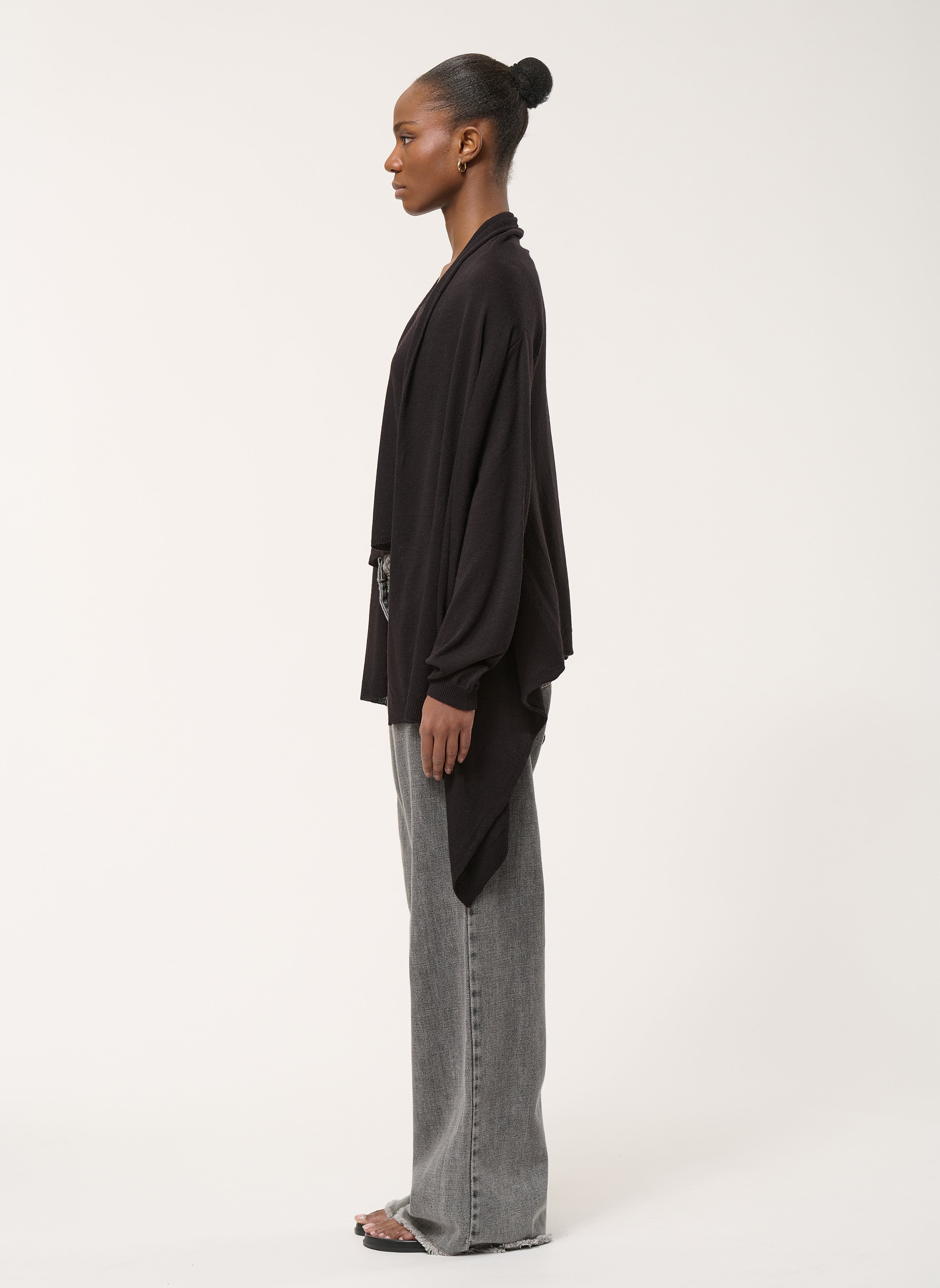 Cardigan oversize  en maille HUMILITY Noir