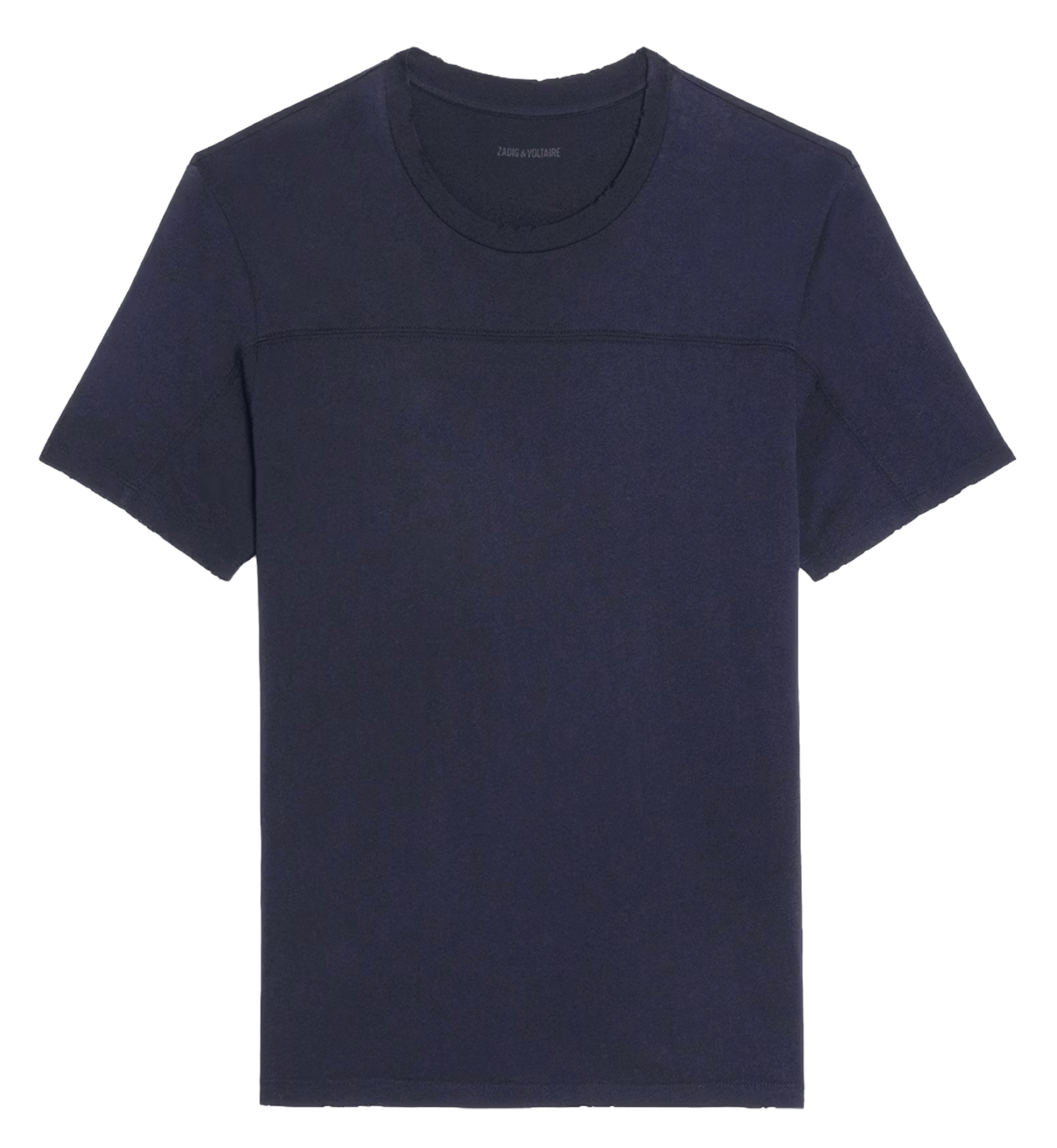 Tee-shirt droit col rond en coton sérigraphié ZADIG&VOLTAIRE Bleu