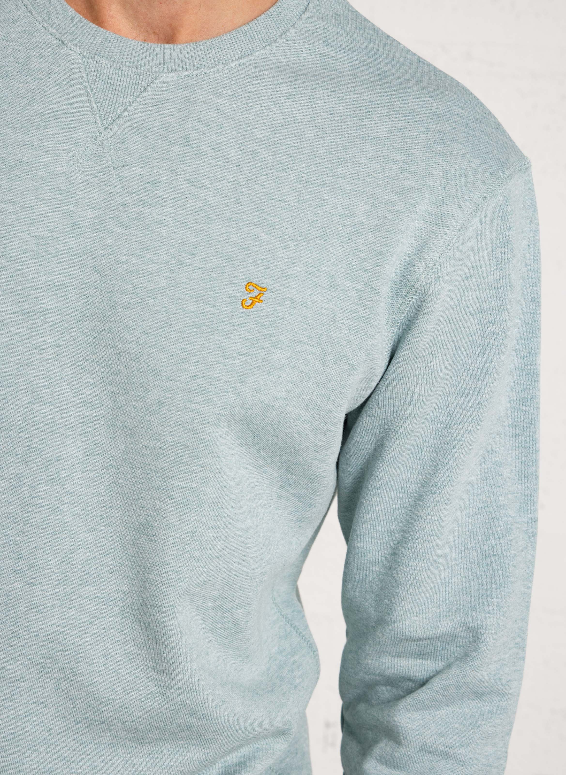 Sweat droit col rond en coton bio FARAH Vert