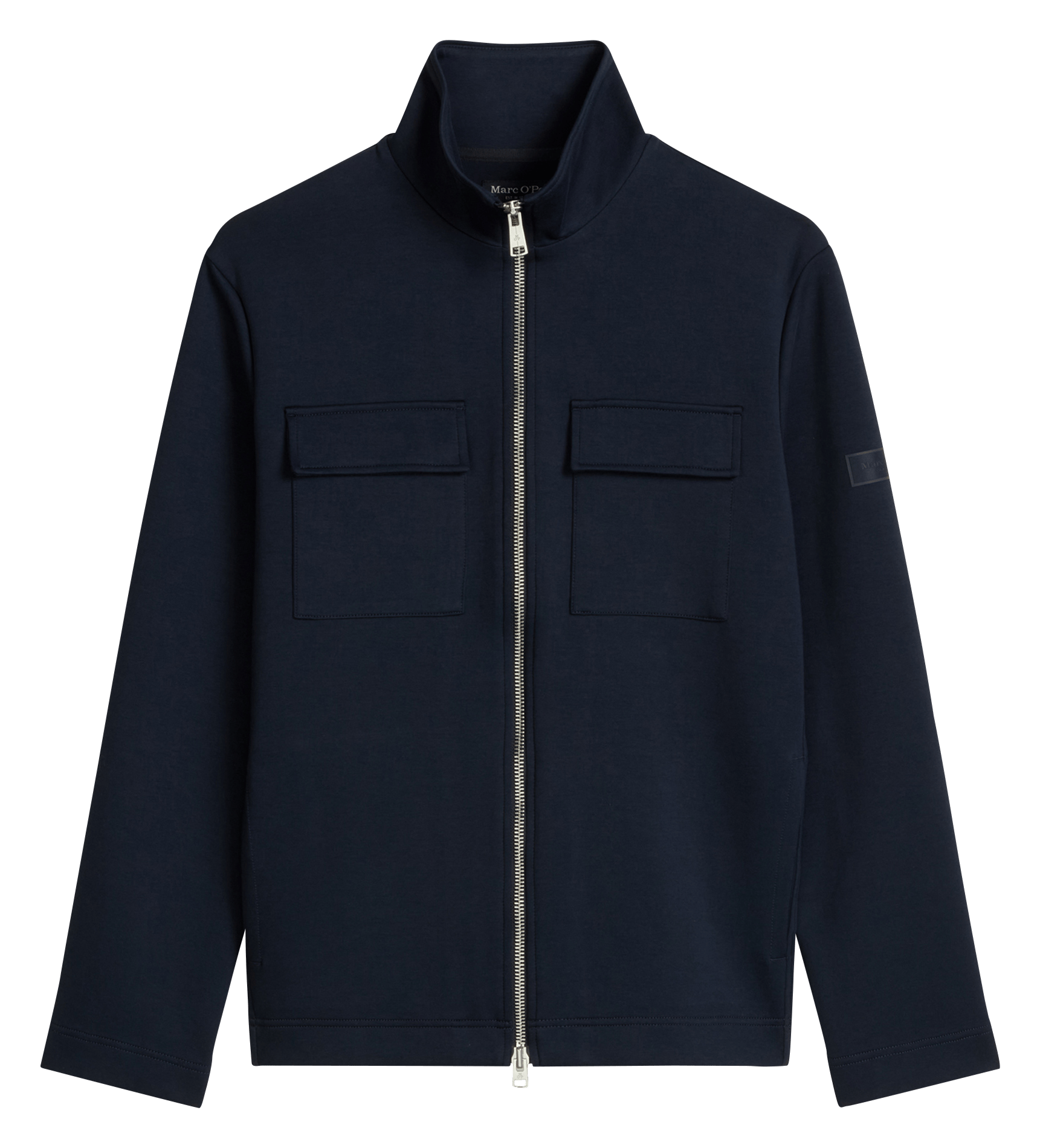 Hochgeschlossene, einfarbige Stehkragenweste MARC O'POLO Blau