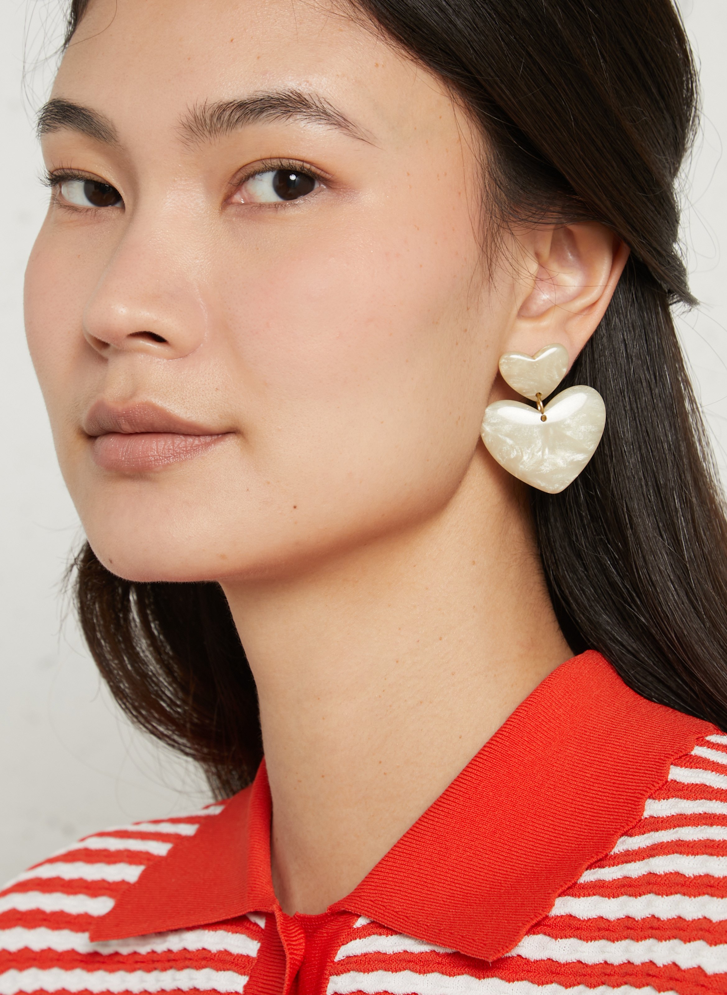 Ohrringe Doppelherz FEEKA Blau