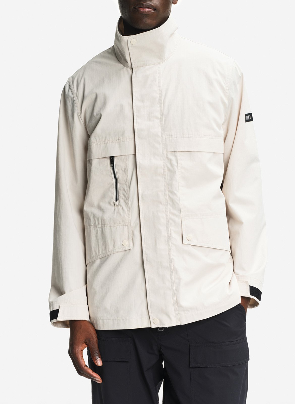 Straight high-neck solid parka AIGLE Beige