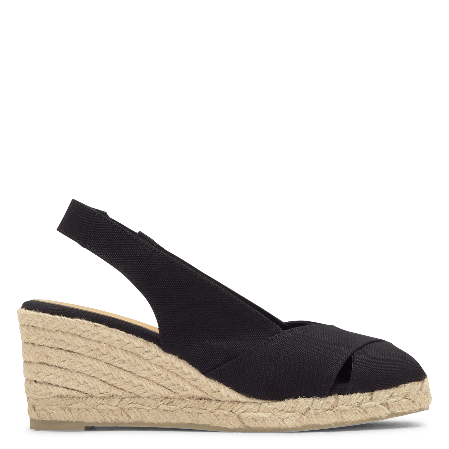 Wedge espadrilles in organic cotton CASTANER Black