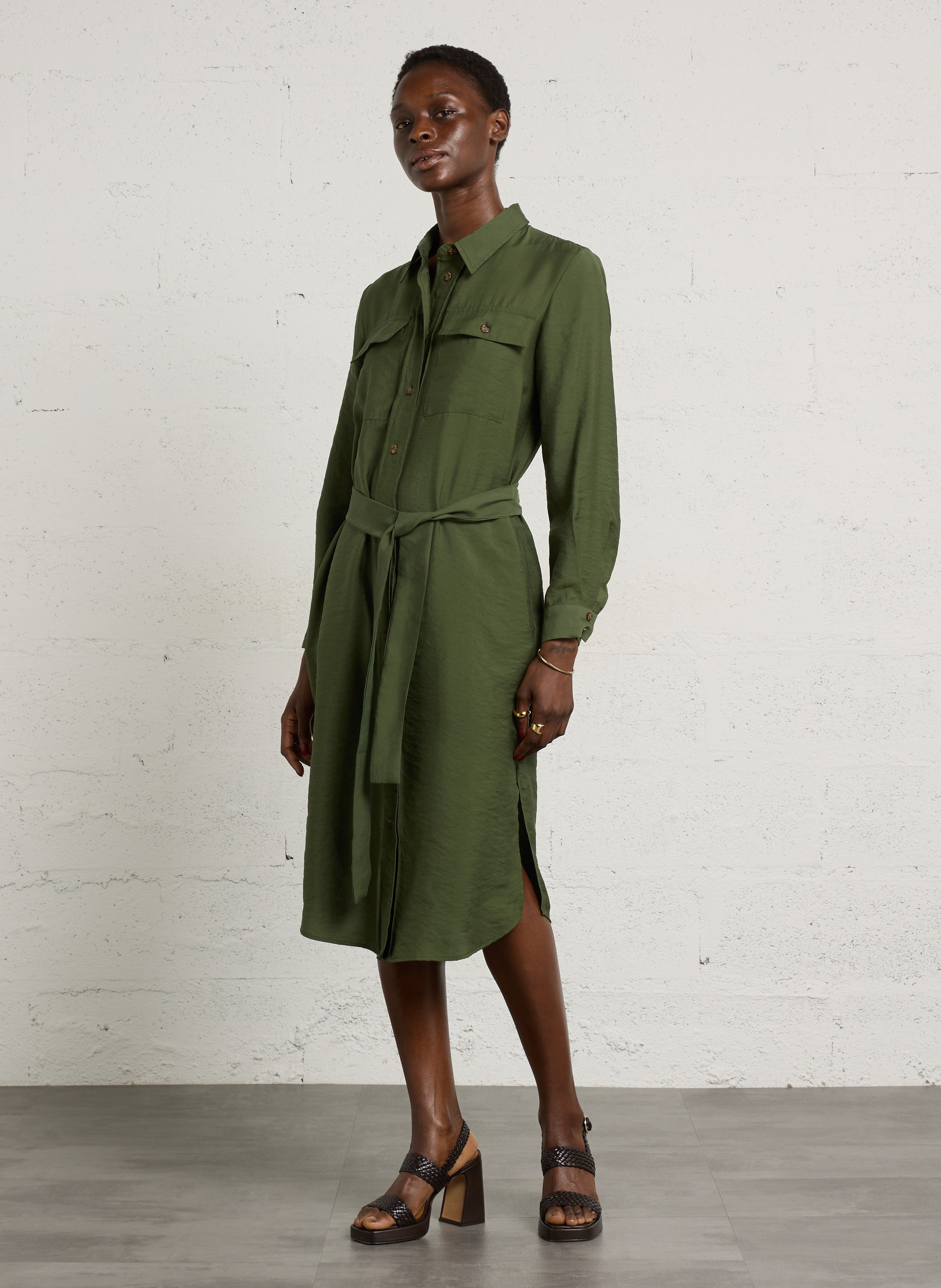 Shirt dress MAISON 123 Khaki