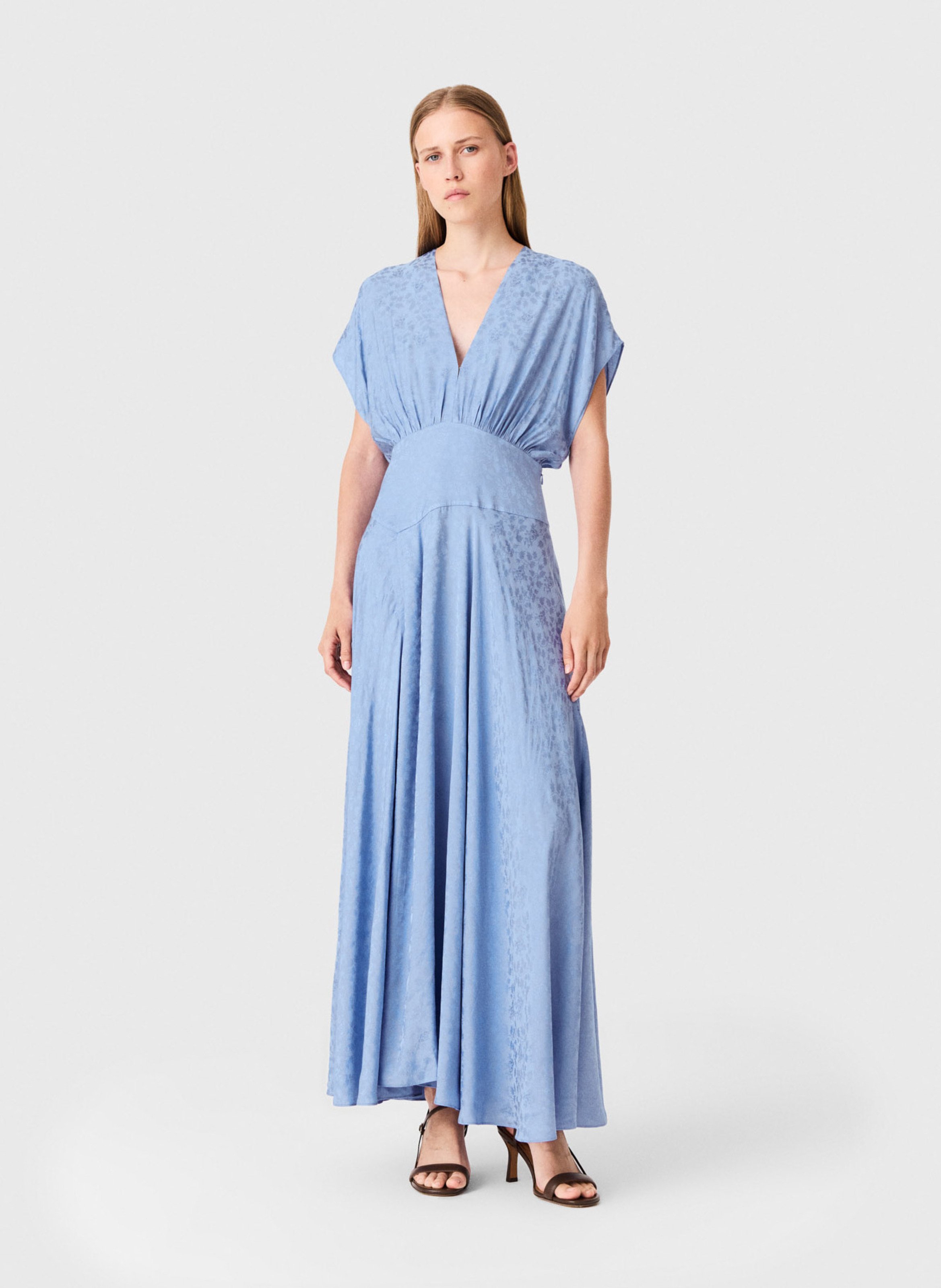 Long flared dress MAJE Blue