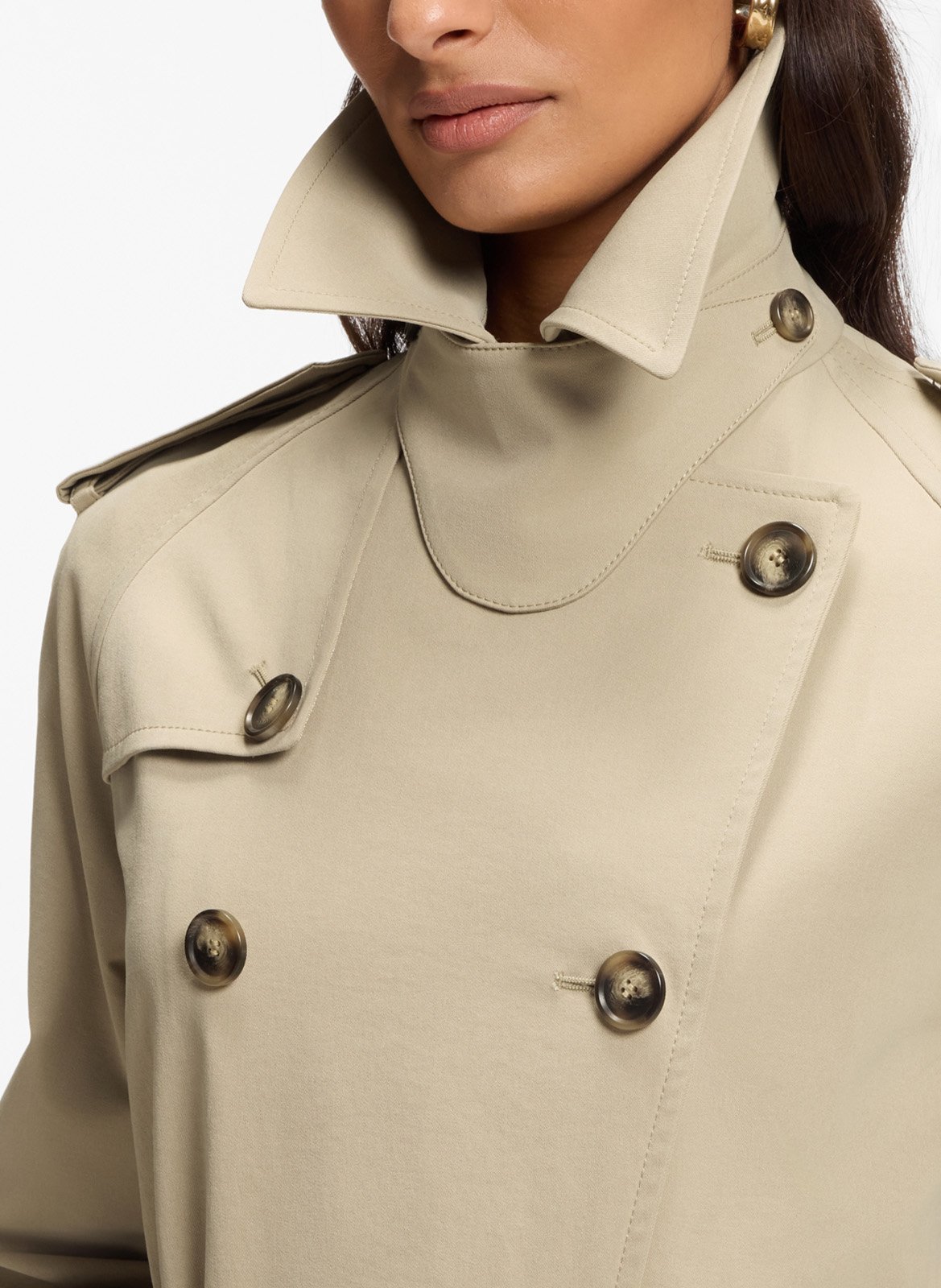 Mid-length belted trench coat BOSS Beige