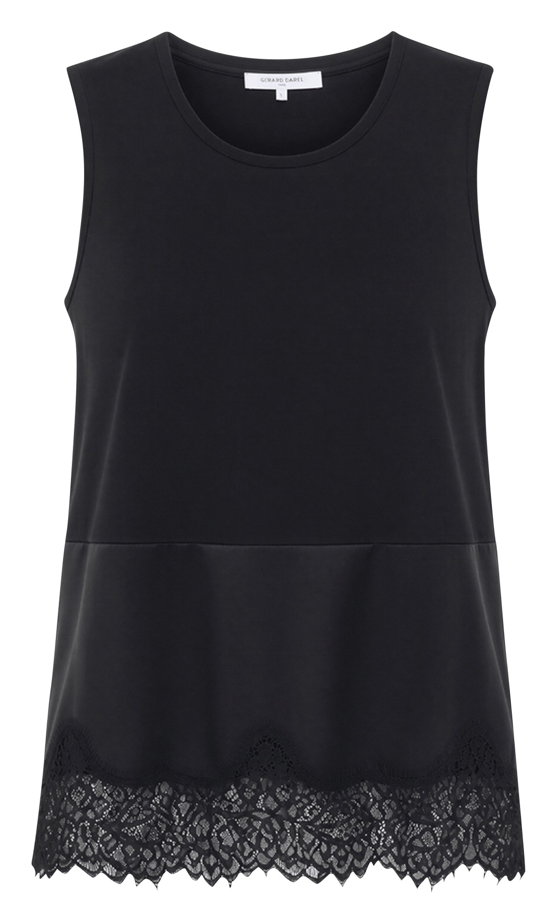 Top long droit en coton GERARD DAREL Schwarz