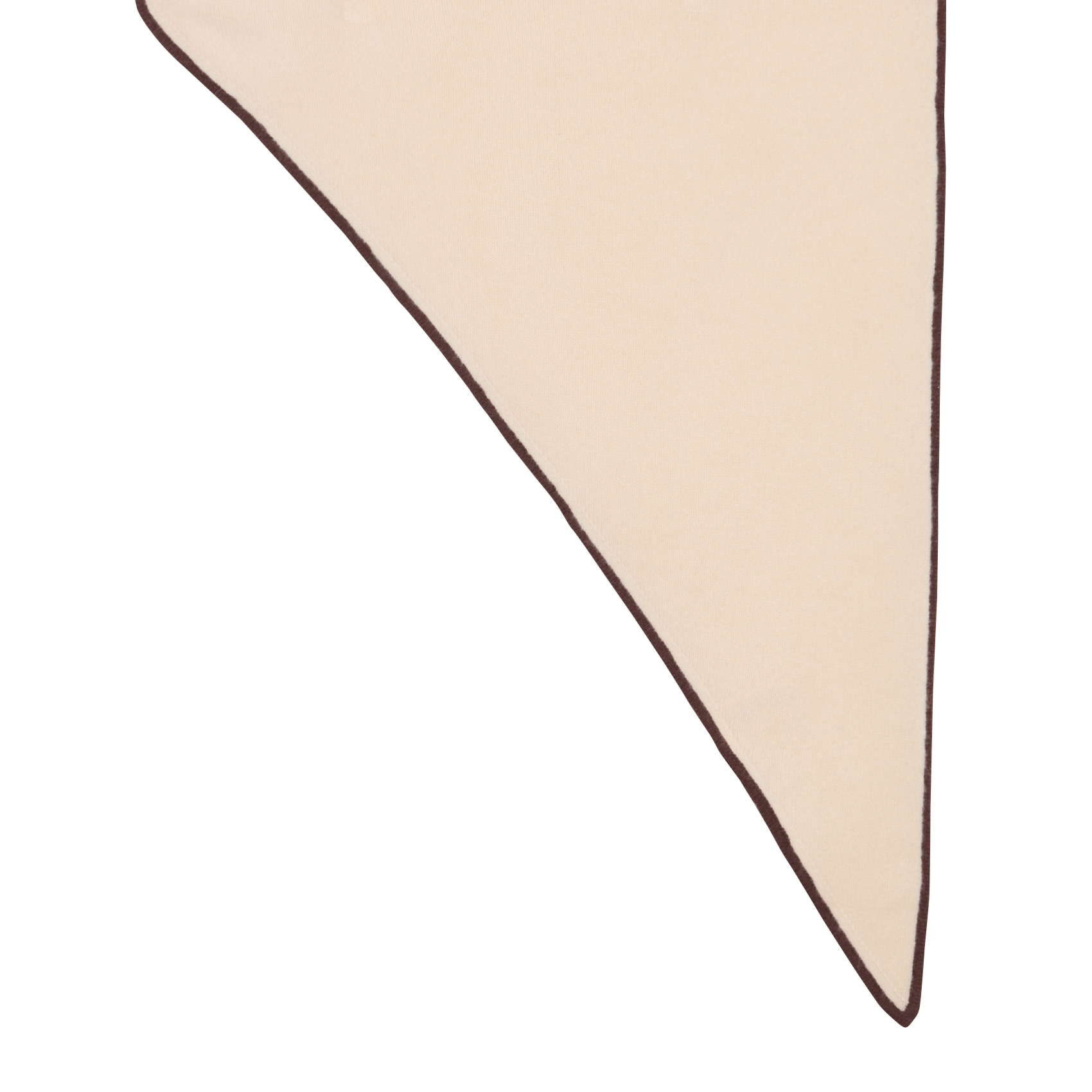 Bi-color merino wool triangle scarf BELLA JONES Beige