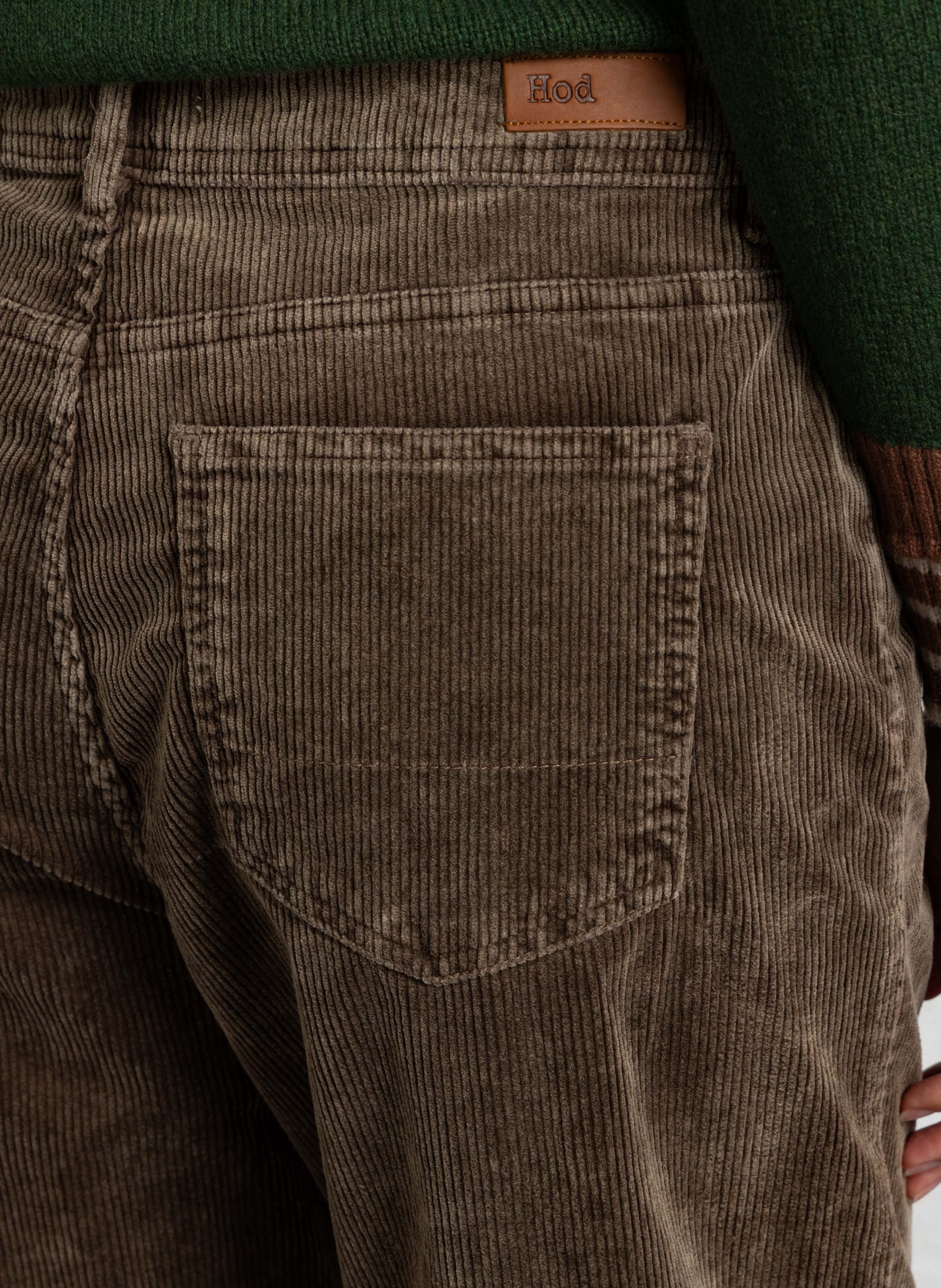 Pantalon slim en coton mélangé HOD PARIS Marron