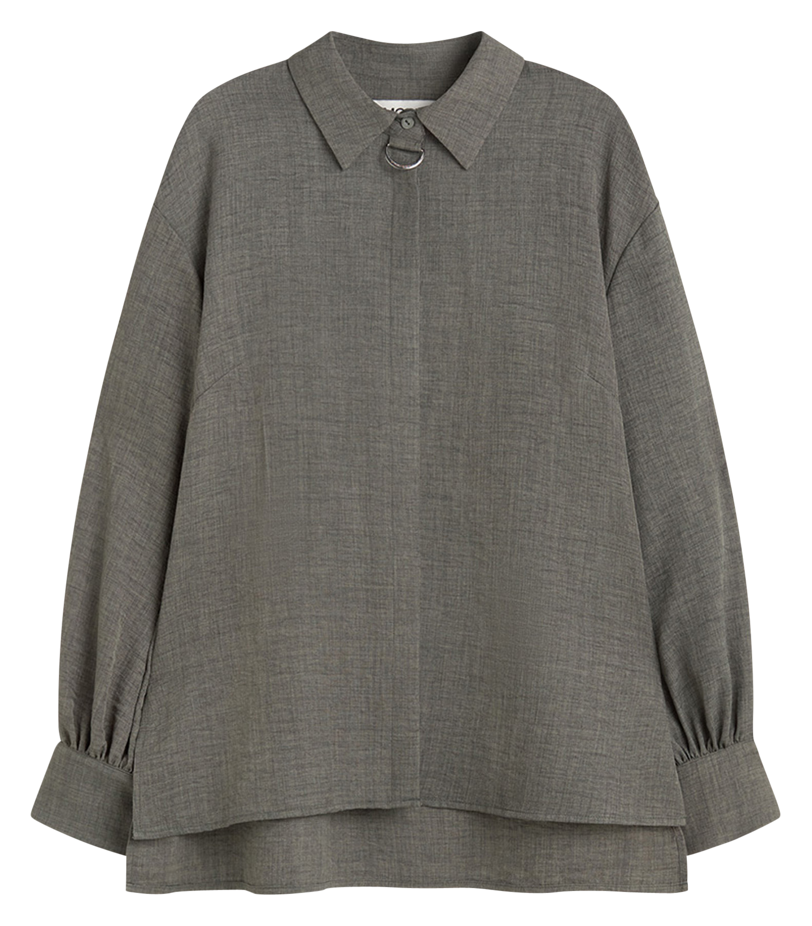 Weite Bluse mit klassischem Kragen SIMORRA Grun