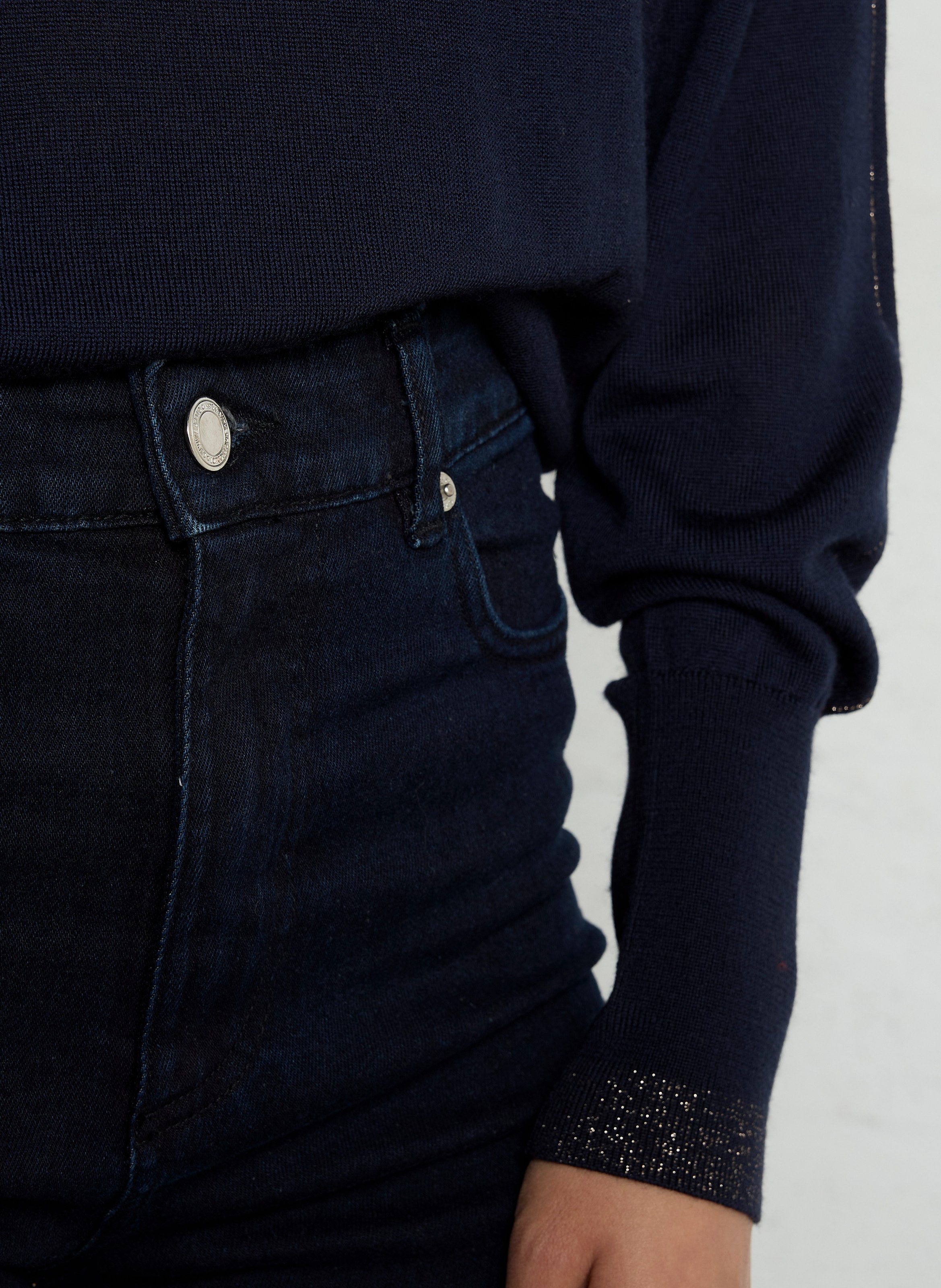 Jean flare en coton IKKS Bleu