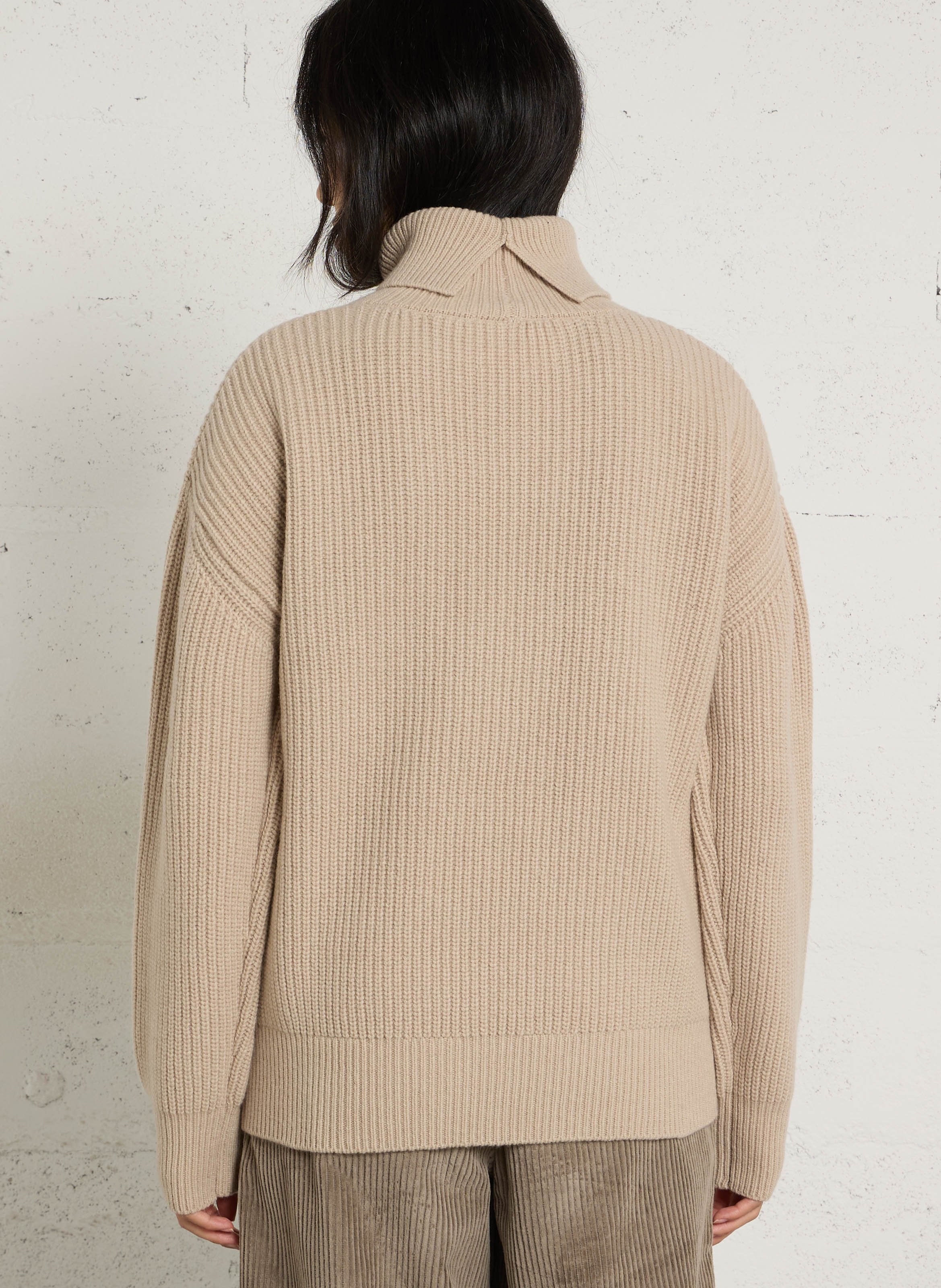 Pull ample col roulé en laine mélangée MAISON 123 Gris