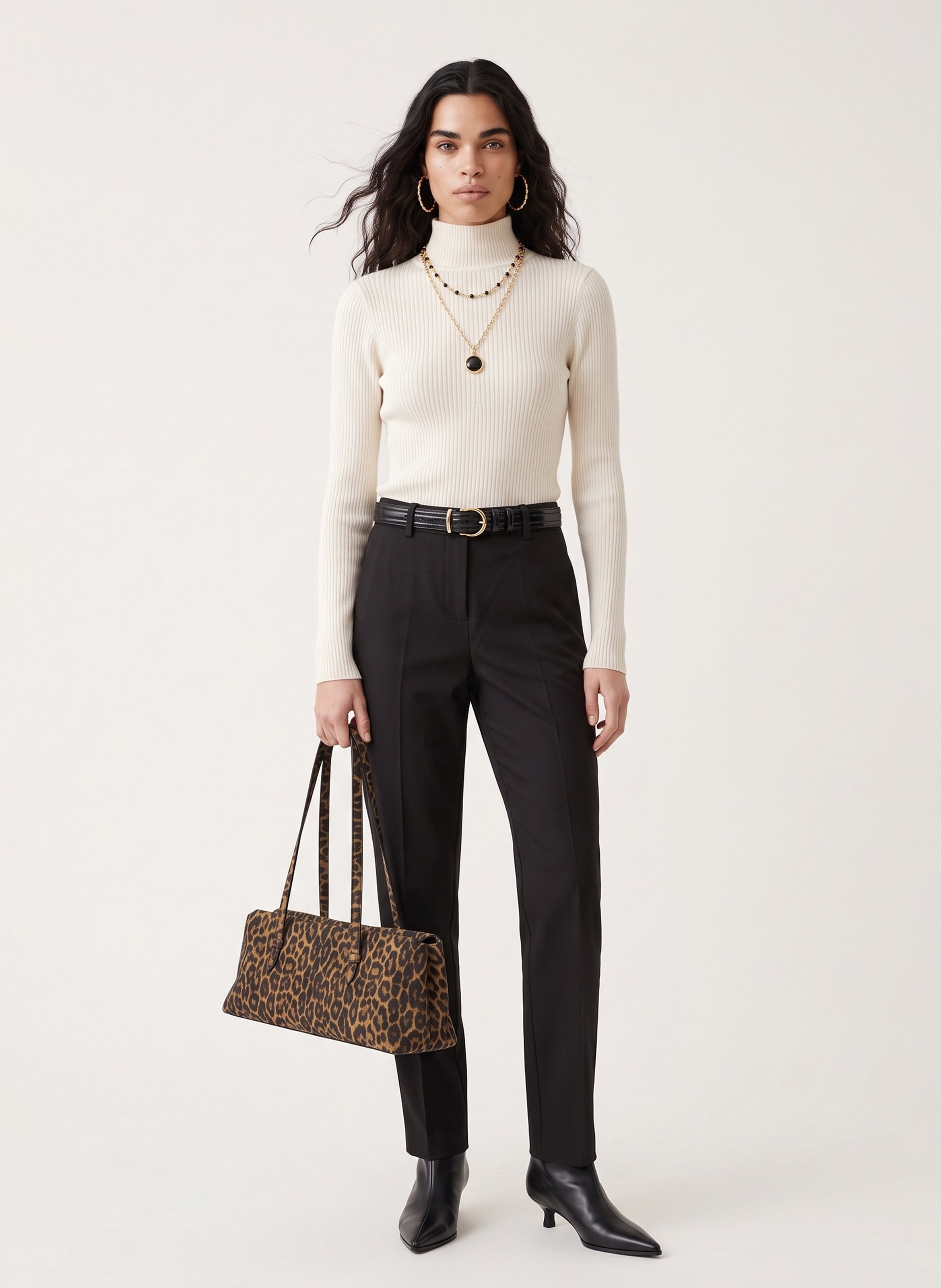 Plain straight trousers KOOKAI Black