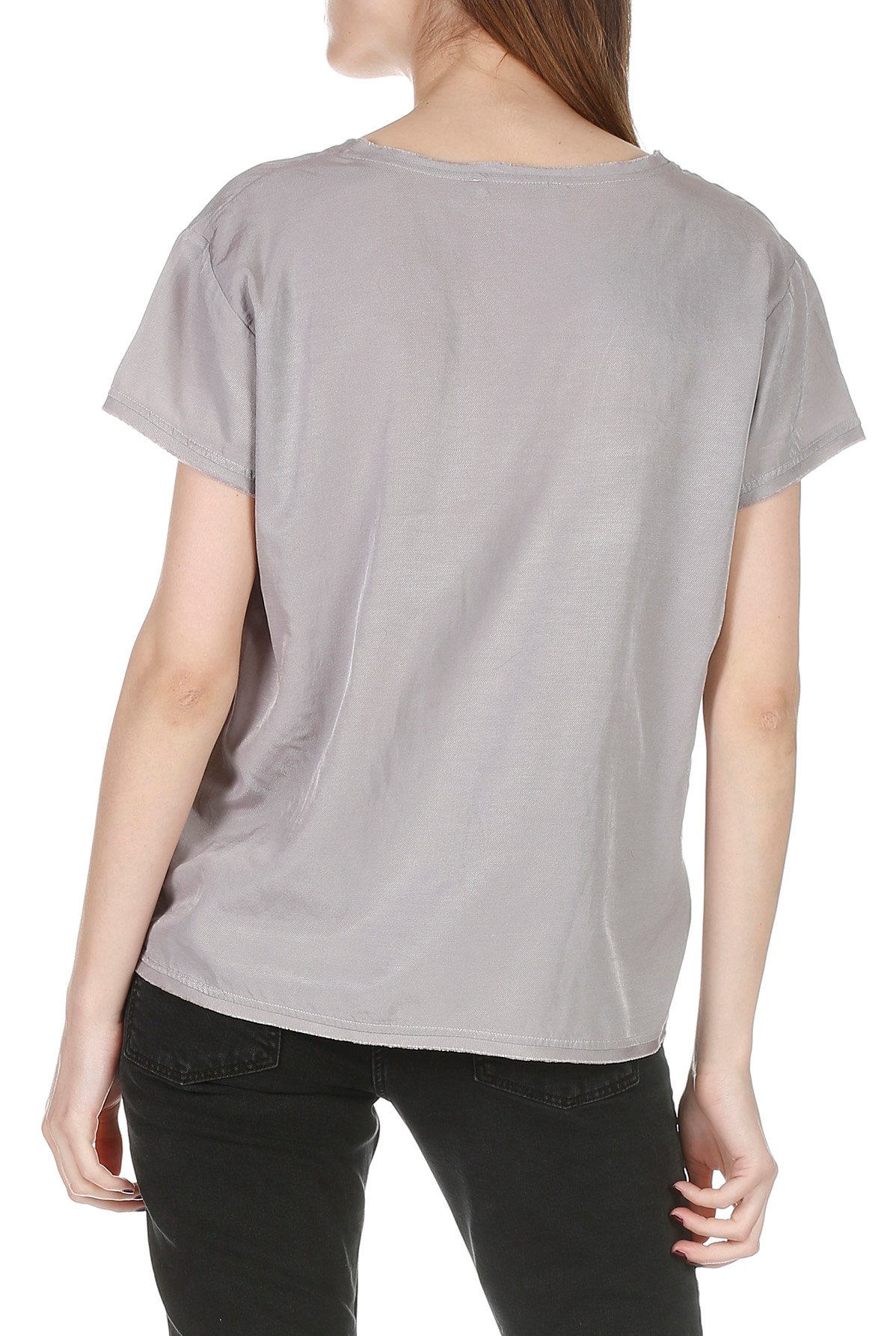 Fluid cotton-blend top MOMONI Grey