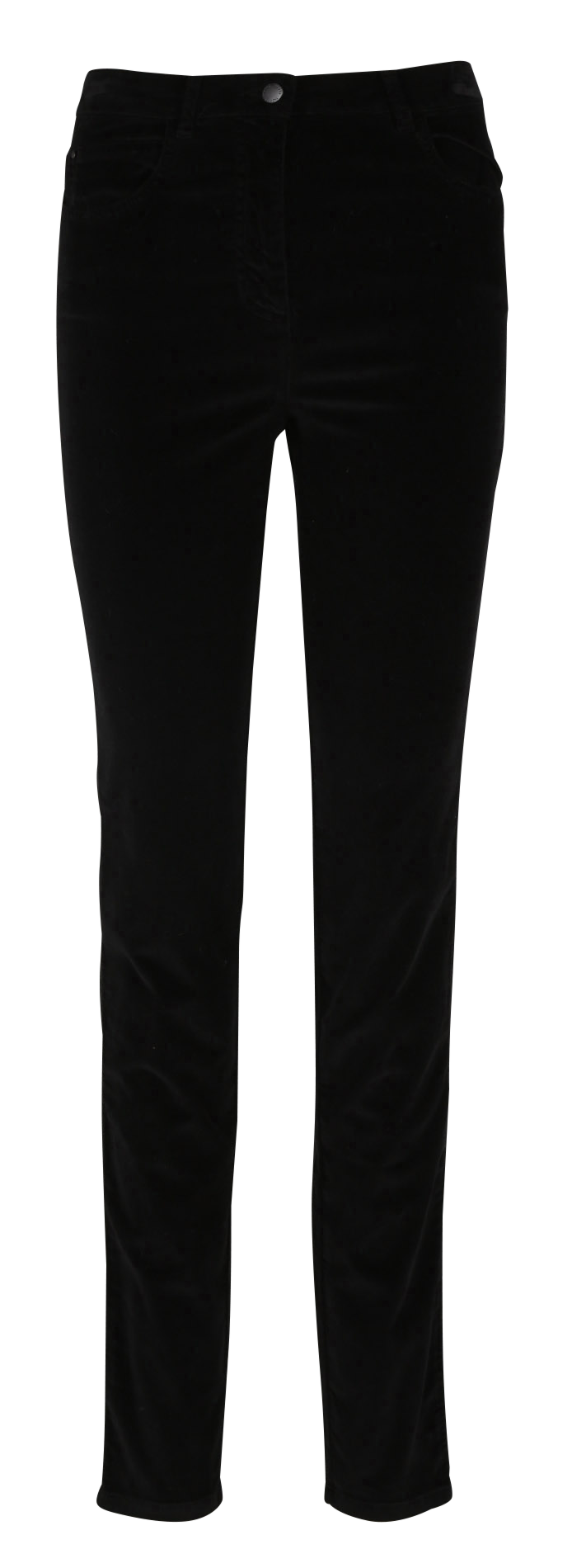 Smooth velvet slim-fit pants CAROLL Black