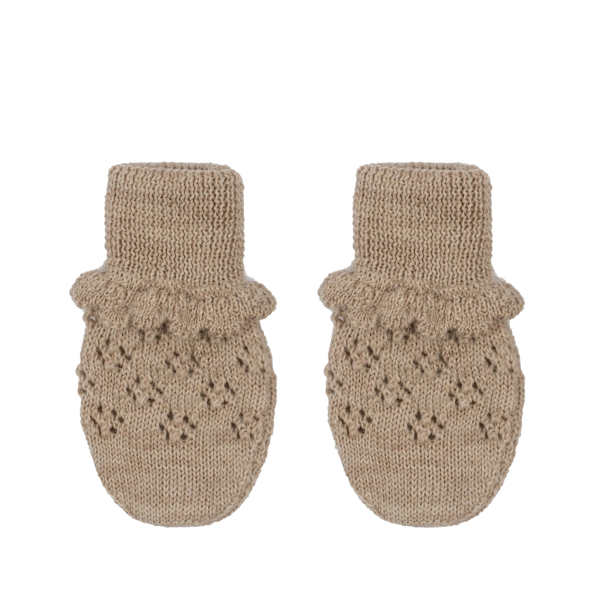 Pulswärmer aus Wolle KONGES SLOJD Braun